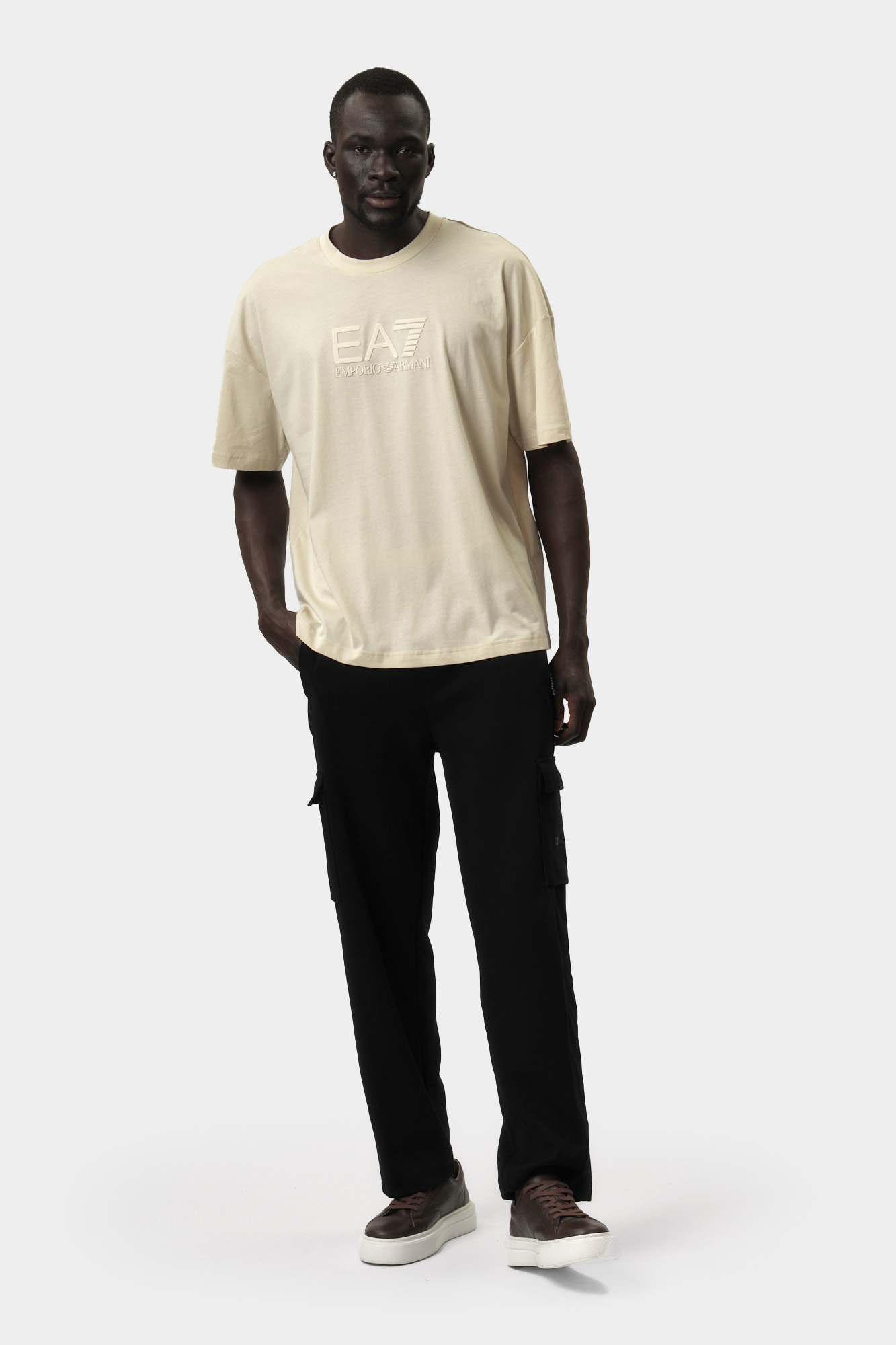 7M000226_AF10375 Футболка EA7 Бежевый