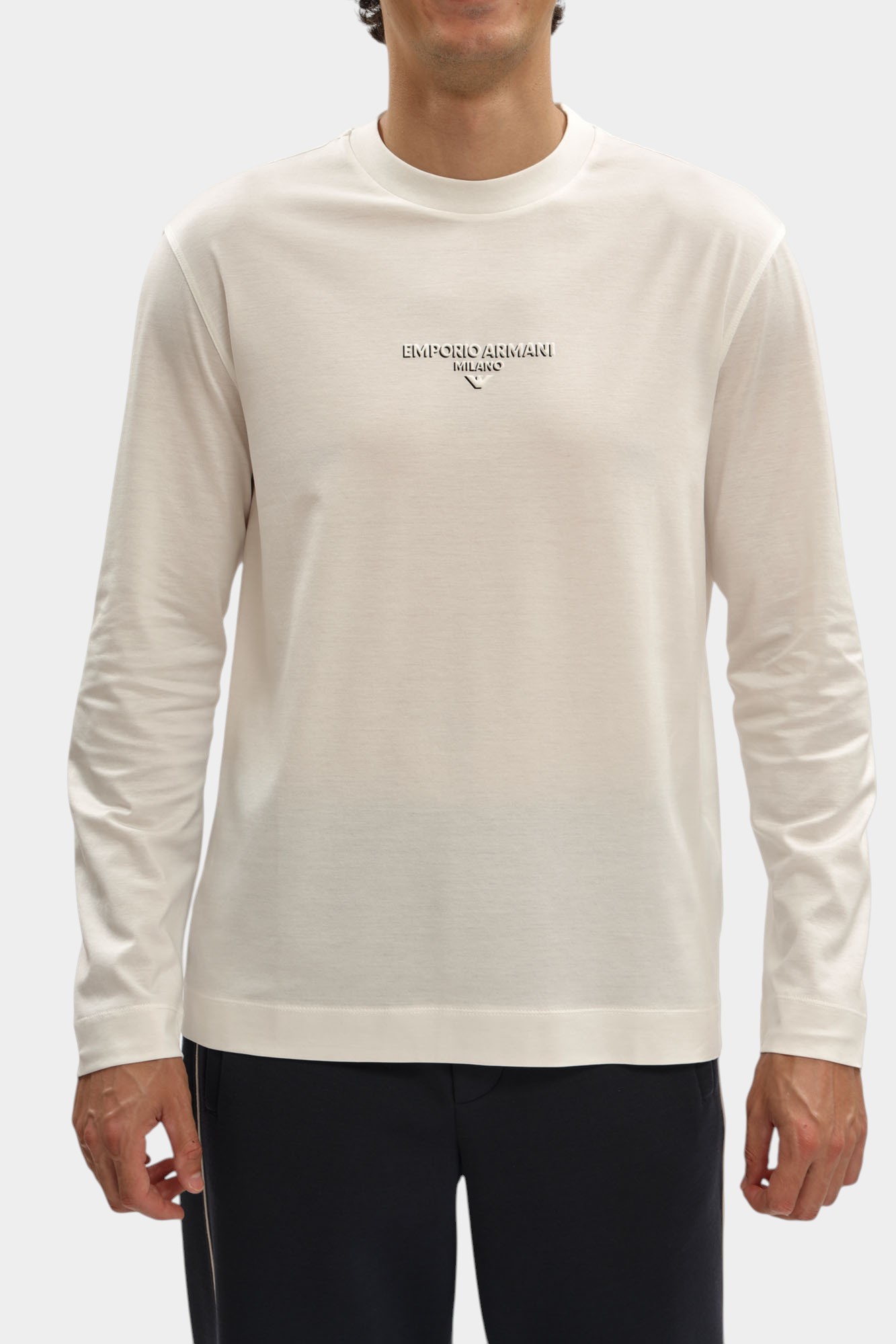 EM004345_ AF10761 Лонгслив Emporio Armani Белый