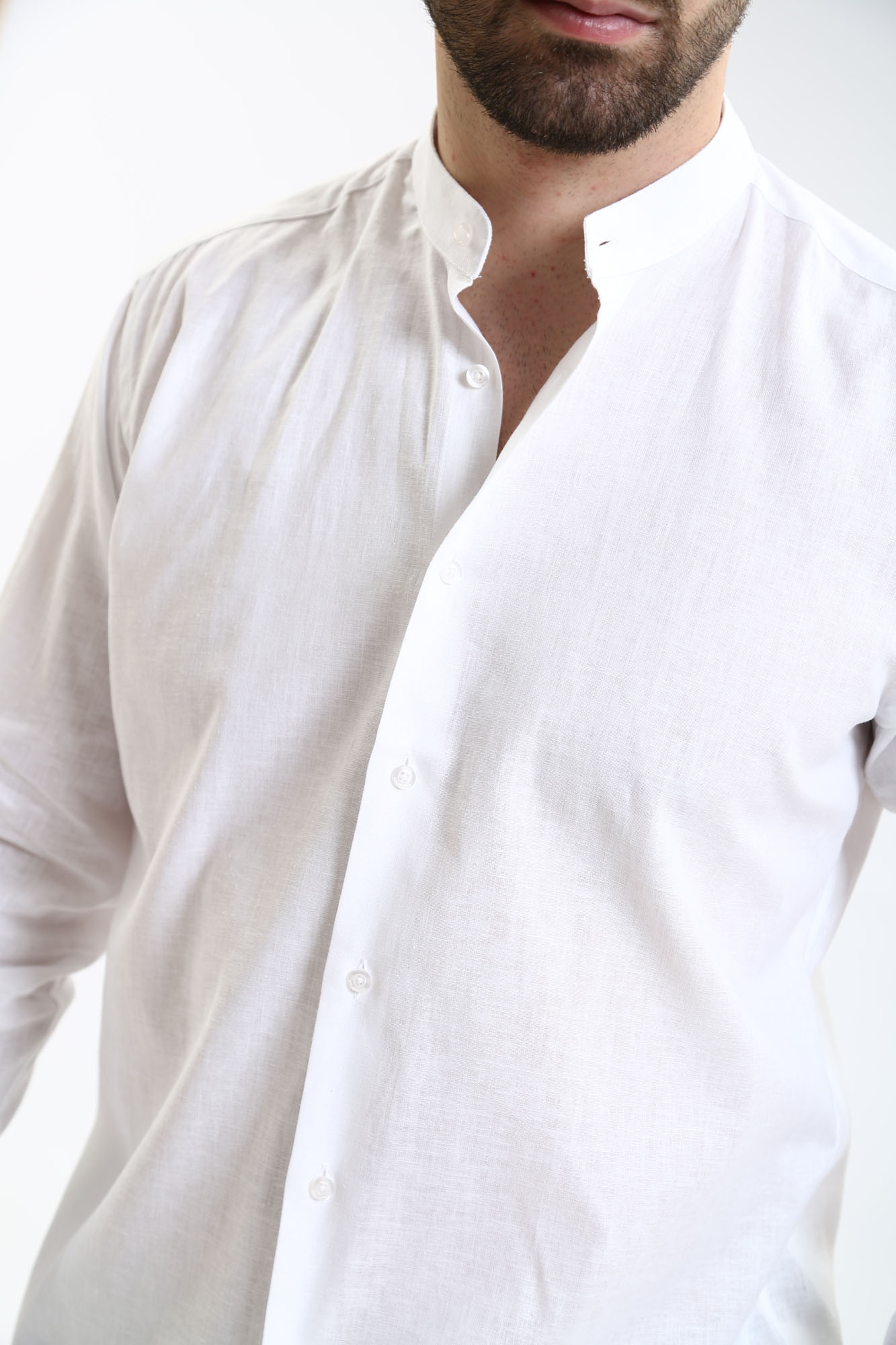 542627_605035 Сорочка льняная д/р Karl Lagerfeld Белый