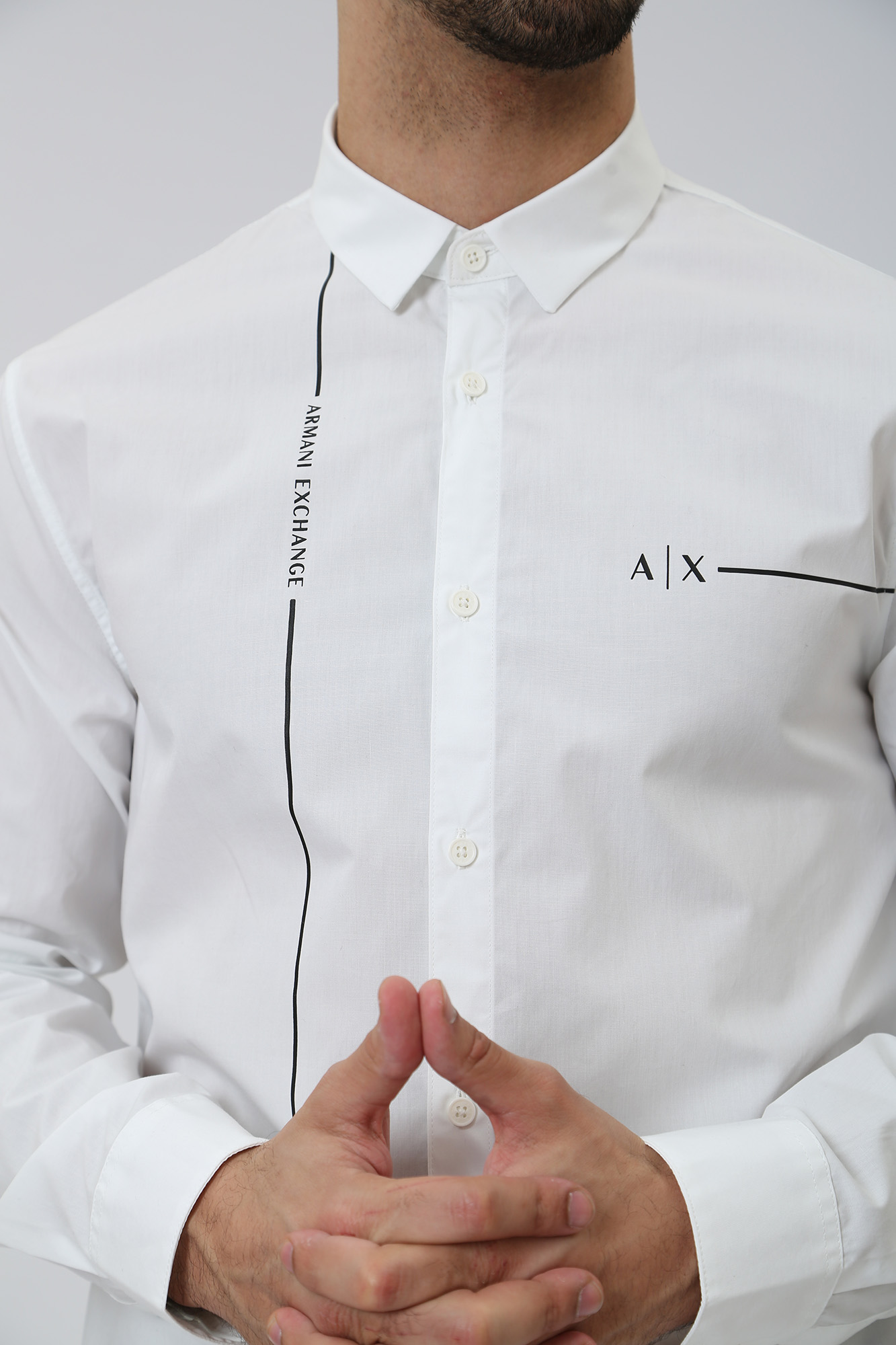 Рубашка д/р Armani Exchange 3RZC01_ZNXLZ_1100_WHITE купить винтернет-магазине Med-Online.ru - Мёд