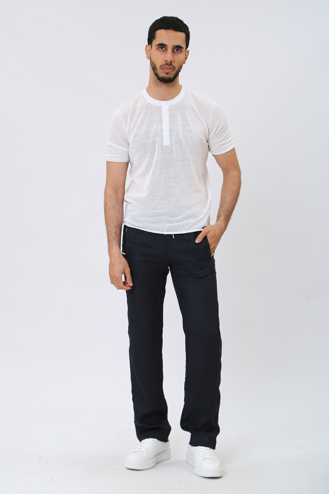 532815_255815 Брюки льняные Karl Lagerfeld Синий