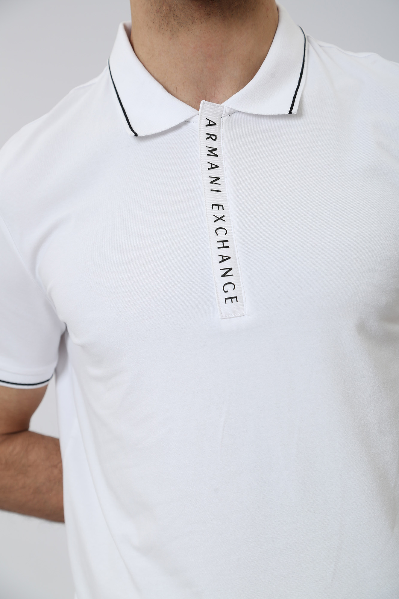 8NZF71_ZJH2Z Поло Armani Exchange Белый