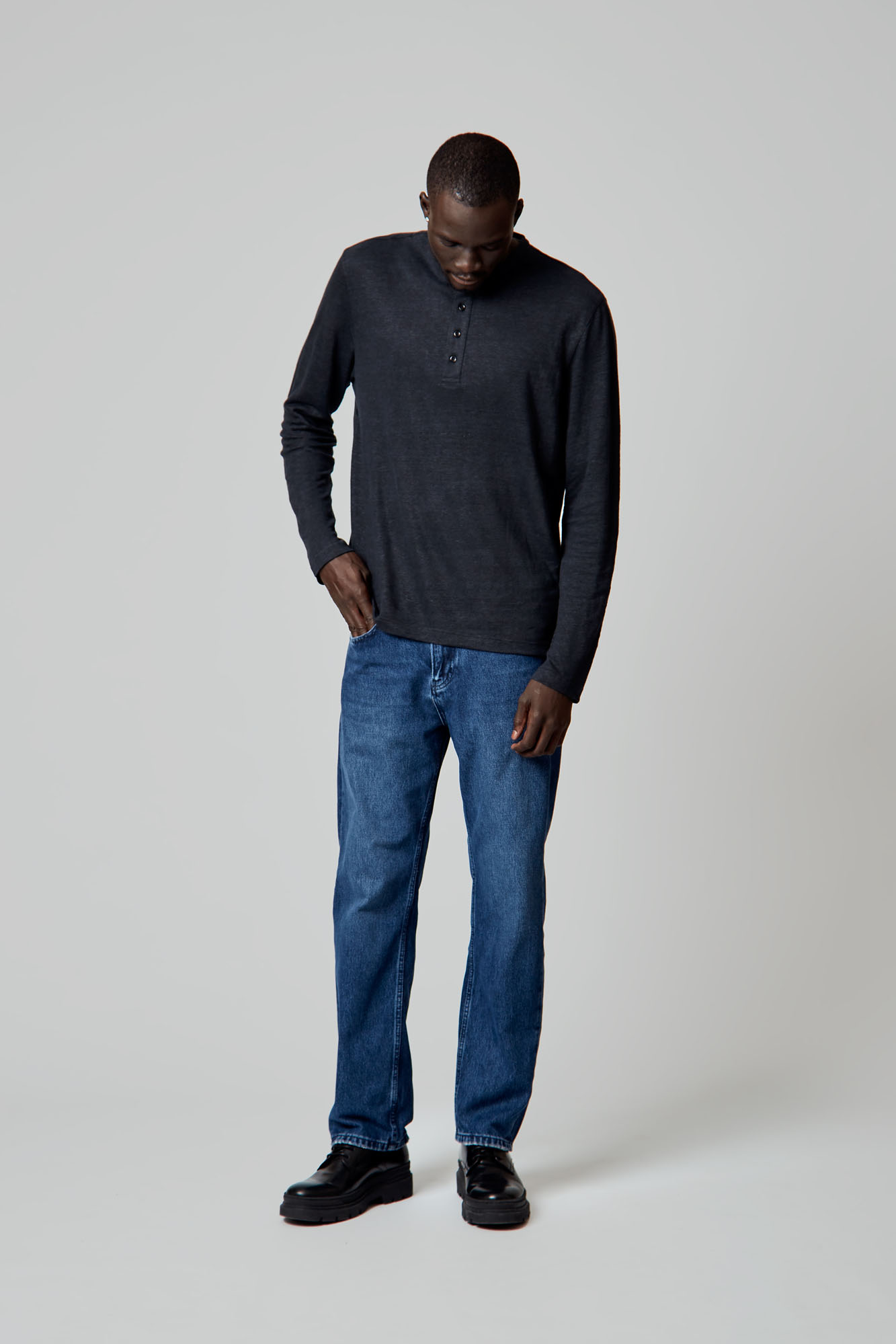 VM-OMA-55-381 Поло с длинным рукавом Van Mich Черный