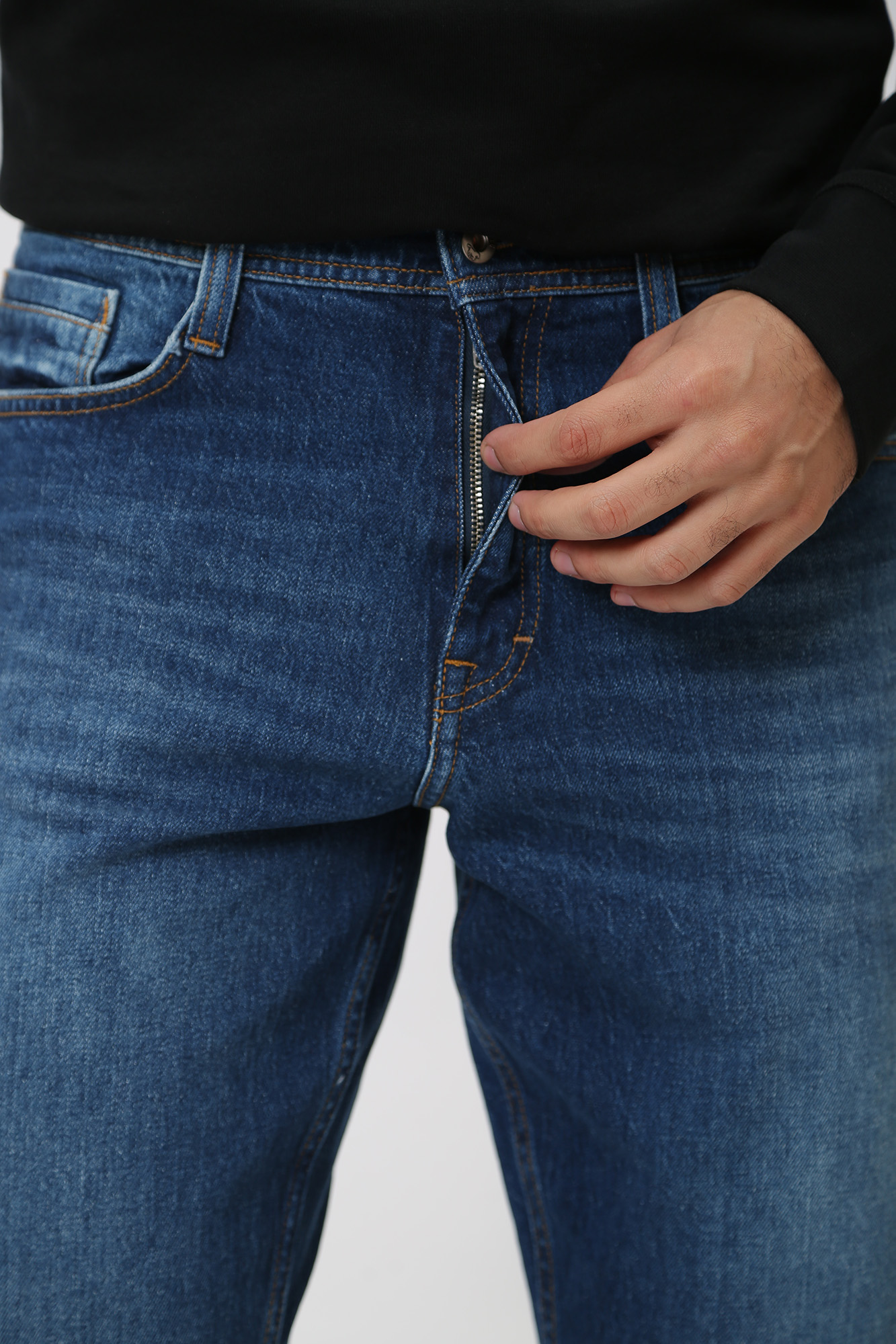 1014612-5000 Джинсы Denver Cropped  Mustang Синий