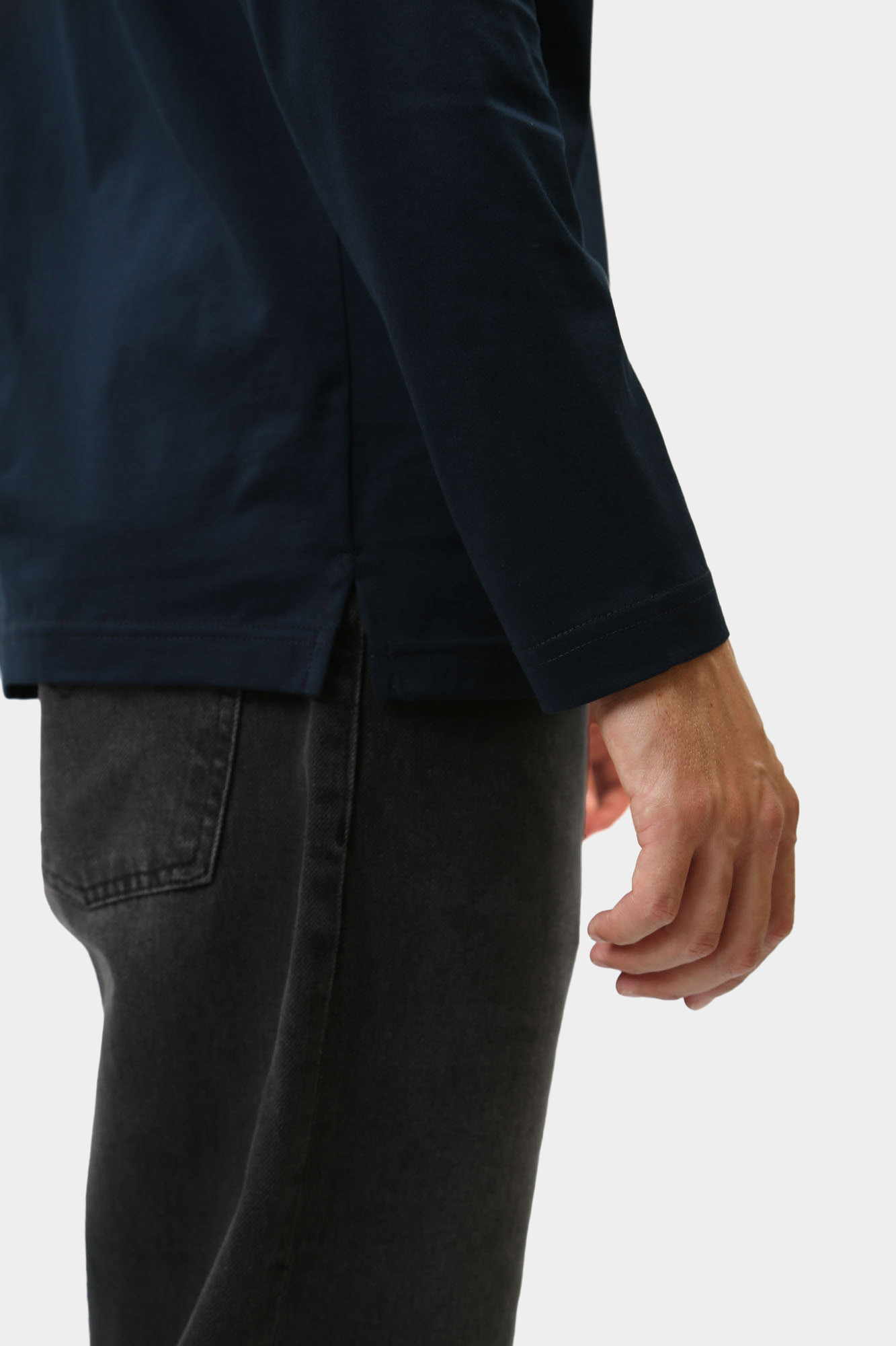 544200_745000 Поло с длинным рукавом Karl Lagerfeld Синий