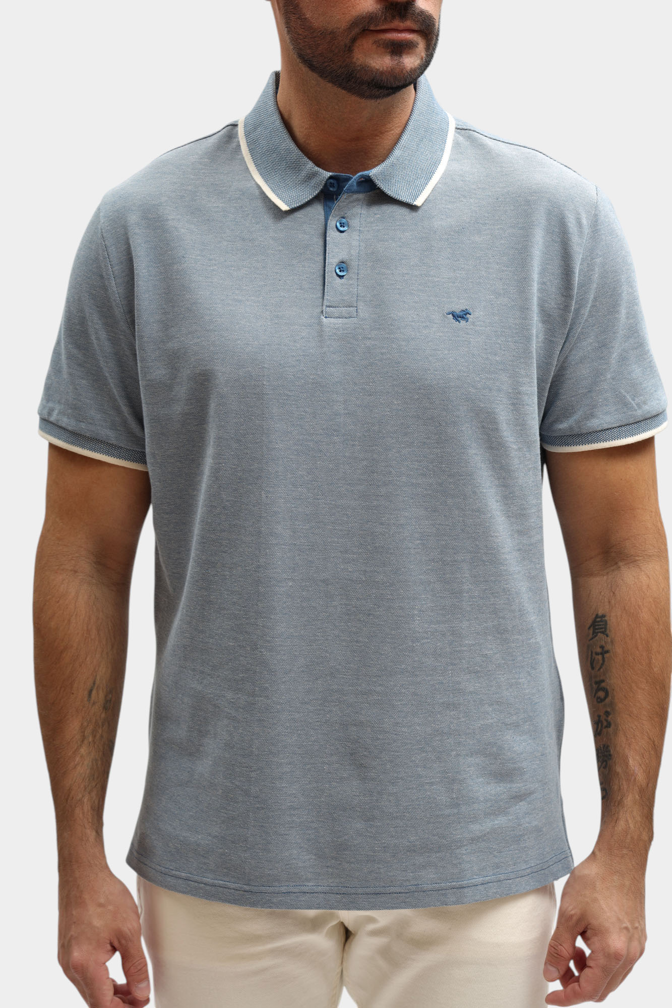 1017411 Поло Mustang Синий