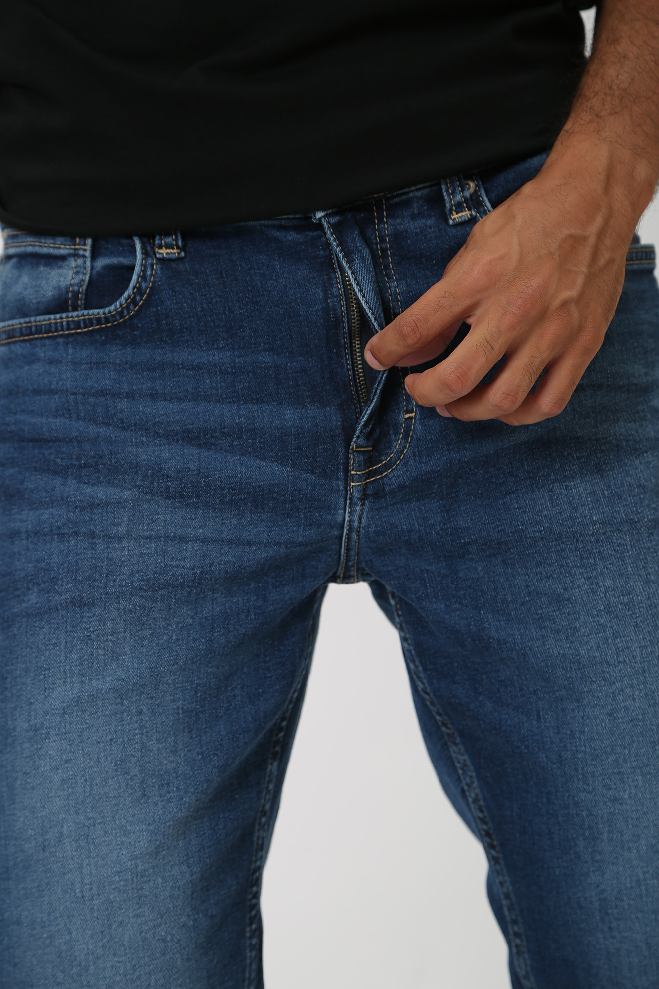 1013708-5000 Брюки джинсовые Mustang Синий