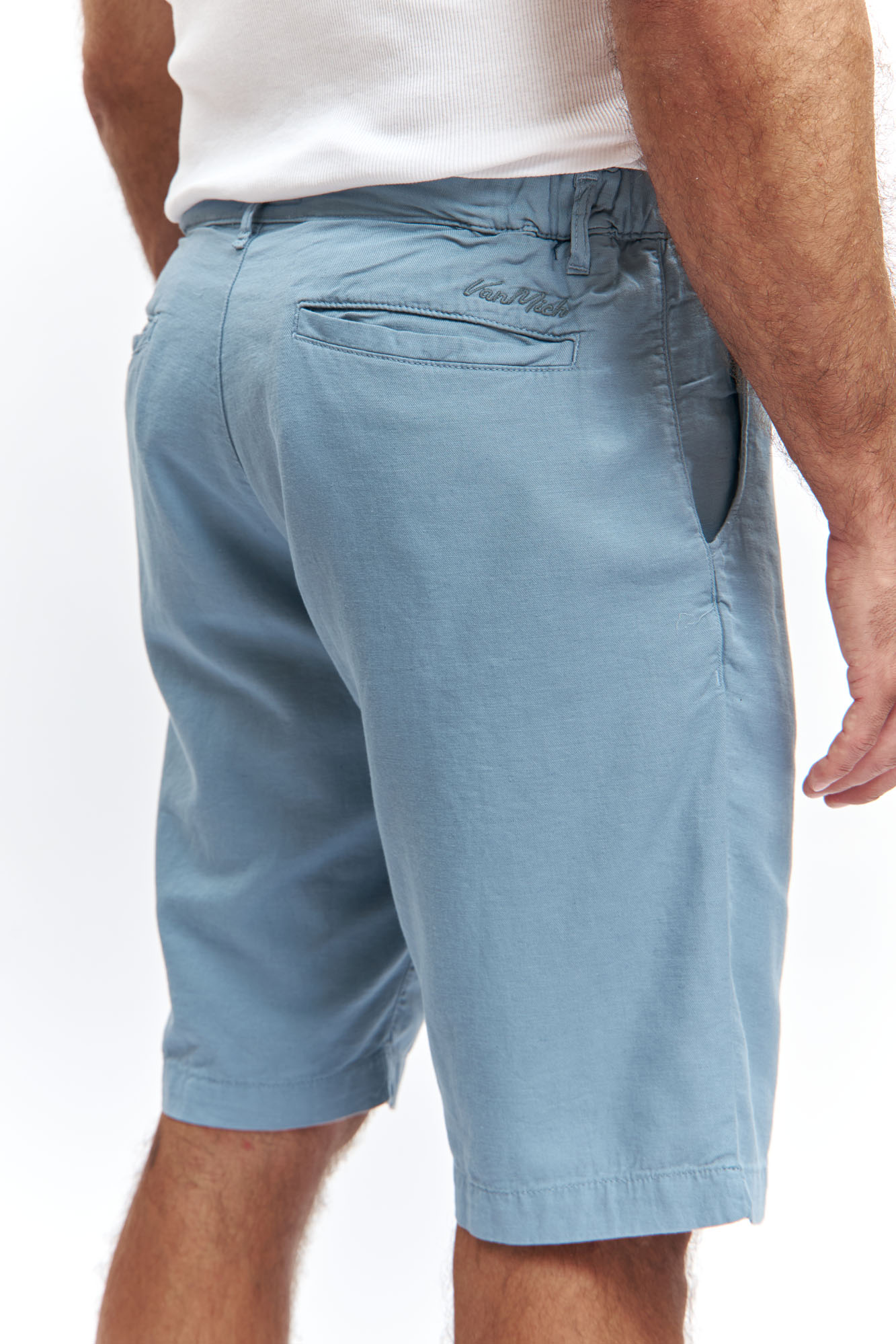 VM-OMA-55-447 Шорты льняные Van Mich Голубой