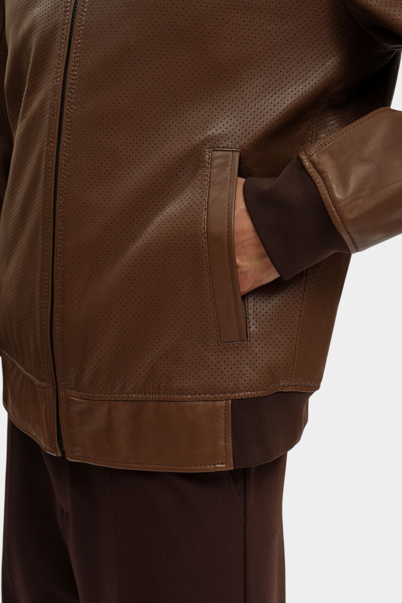 80000765_110157 Куртка кожаная Strellson Коричневый