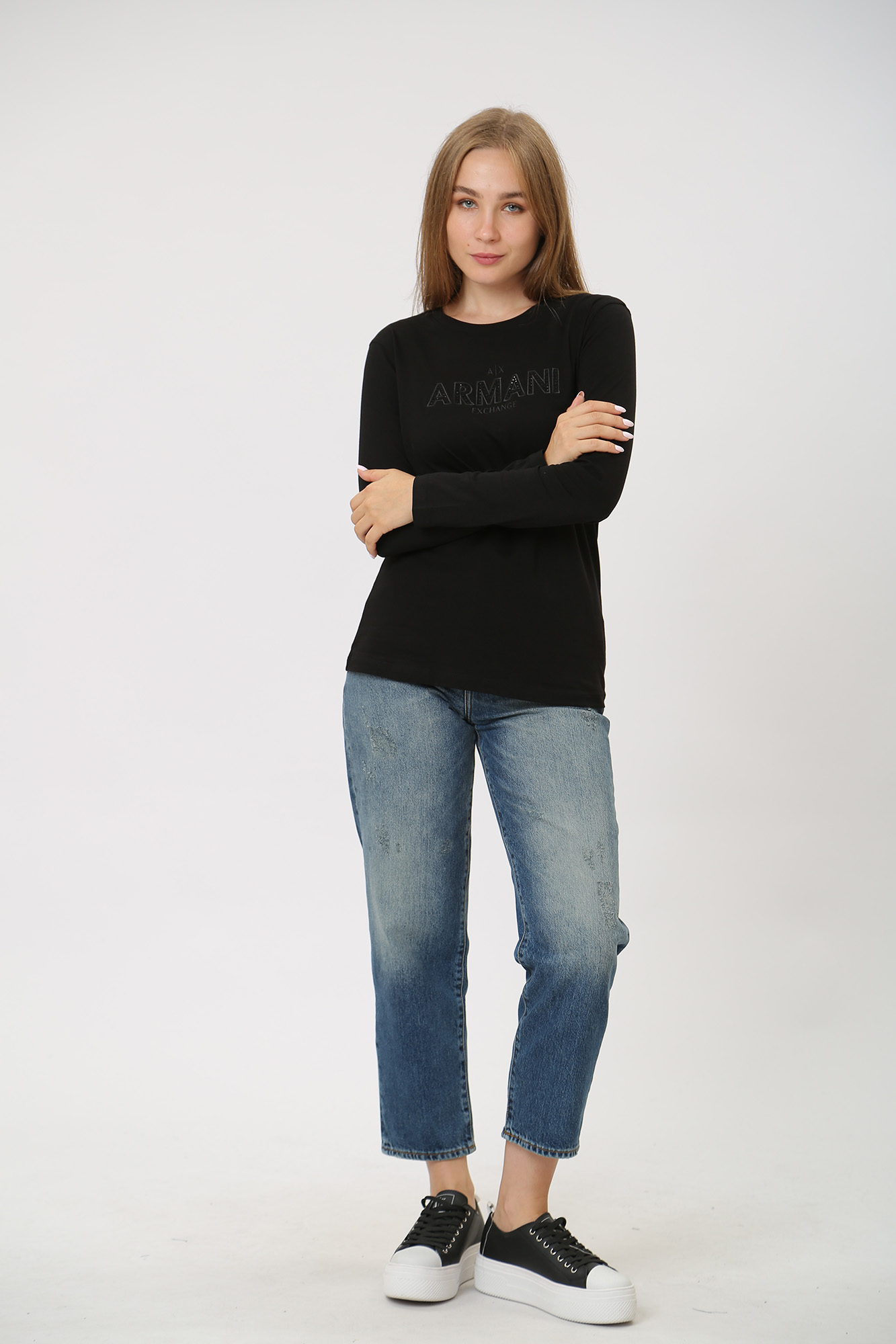 6RYT49_YJ3RZ футболка д/р armani exchange 