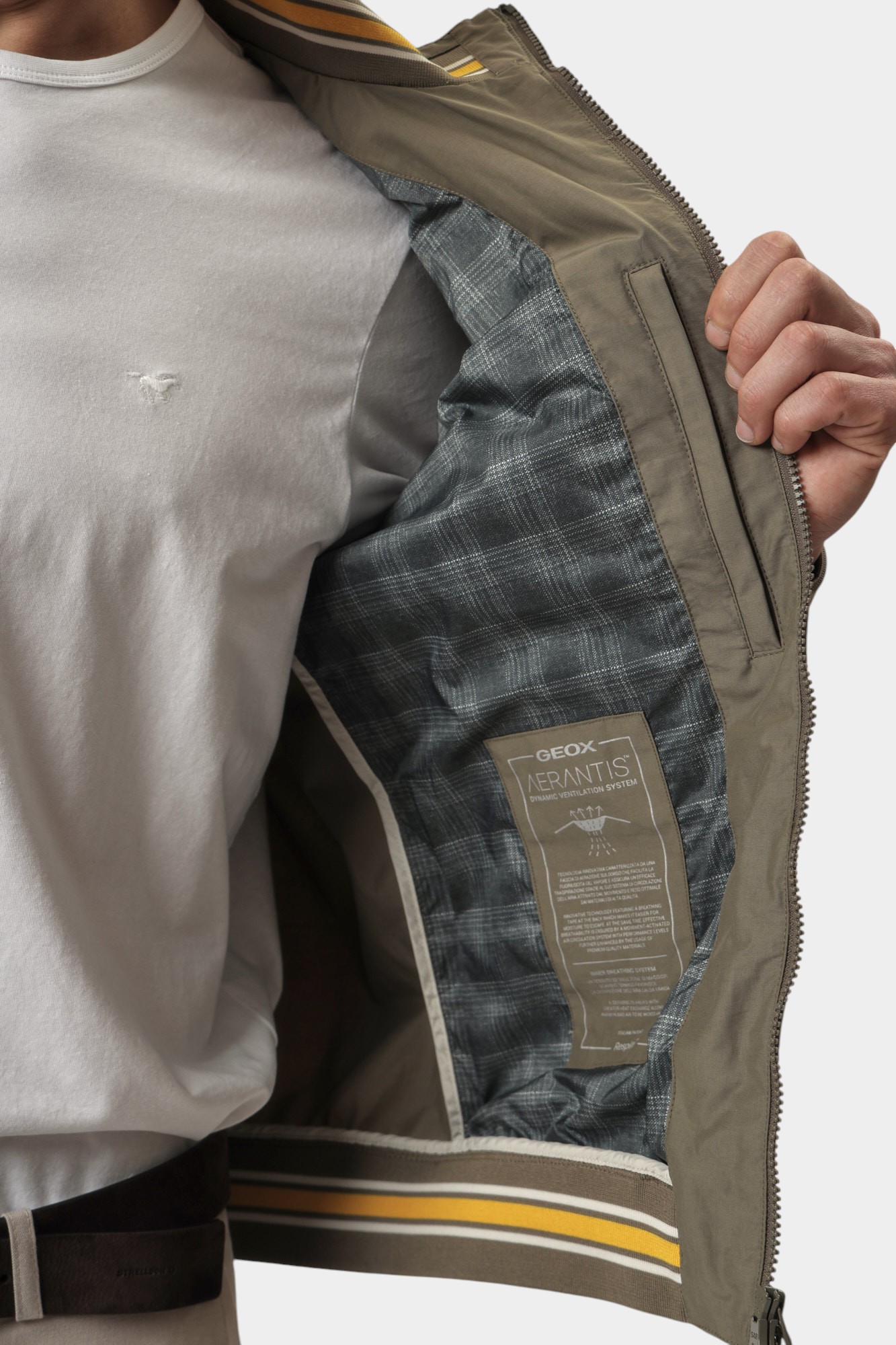 M5520DT3218F Бомбер Geox Хаки