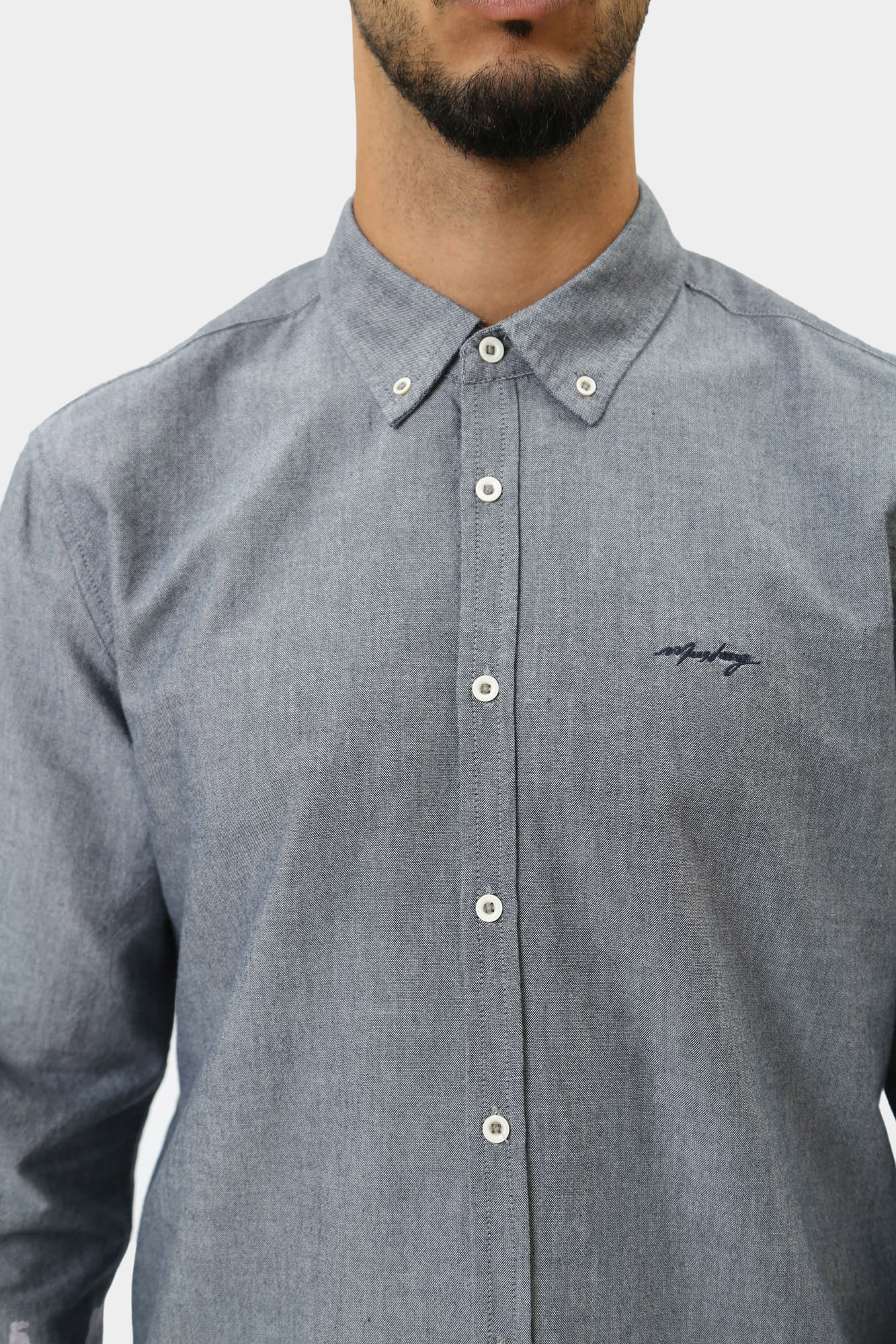 1015620 Рубашка с длинным рукавом Mustang Синий