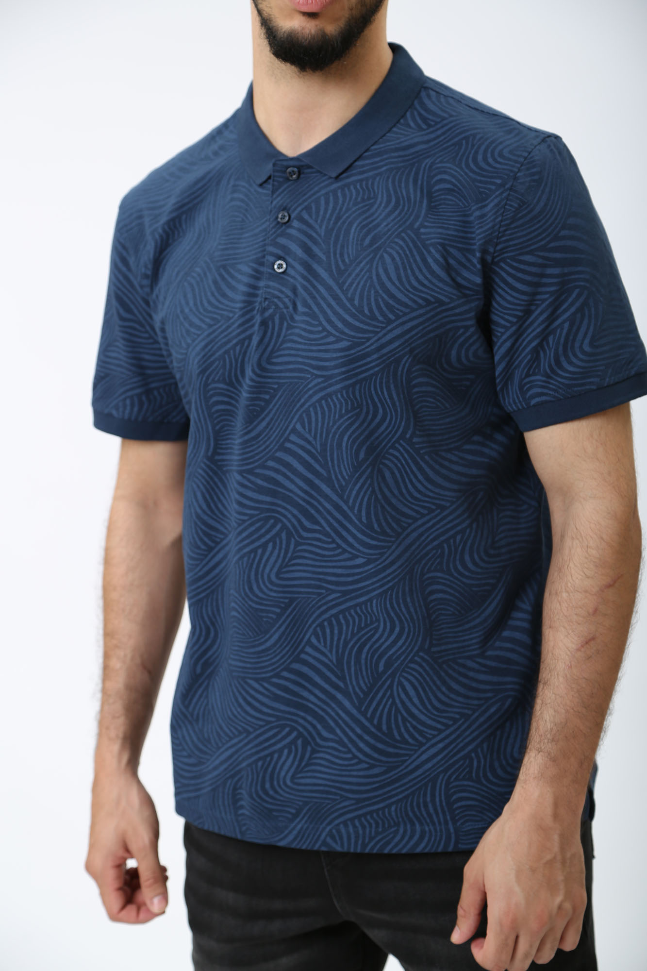 1014947 Поло Mustang Синий