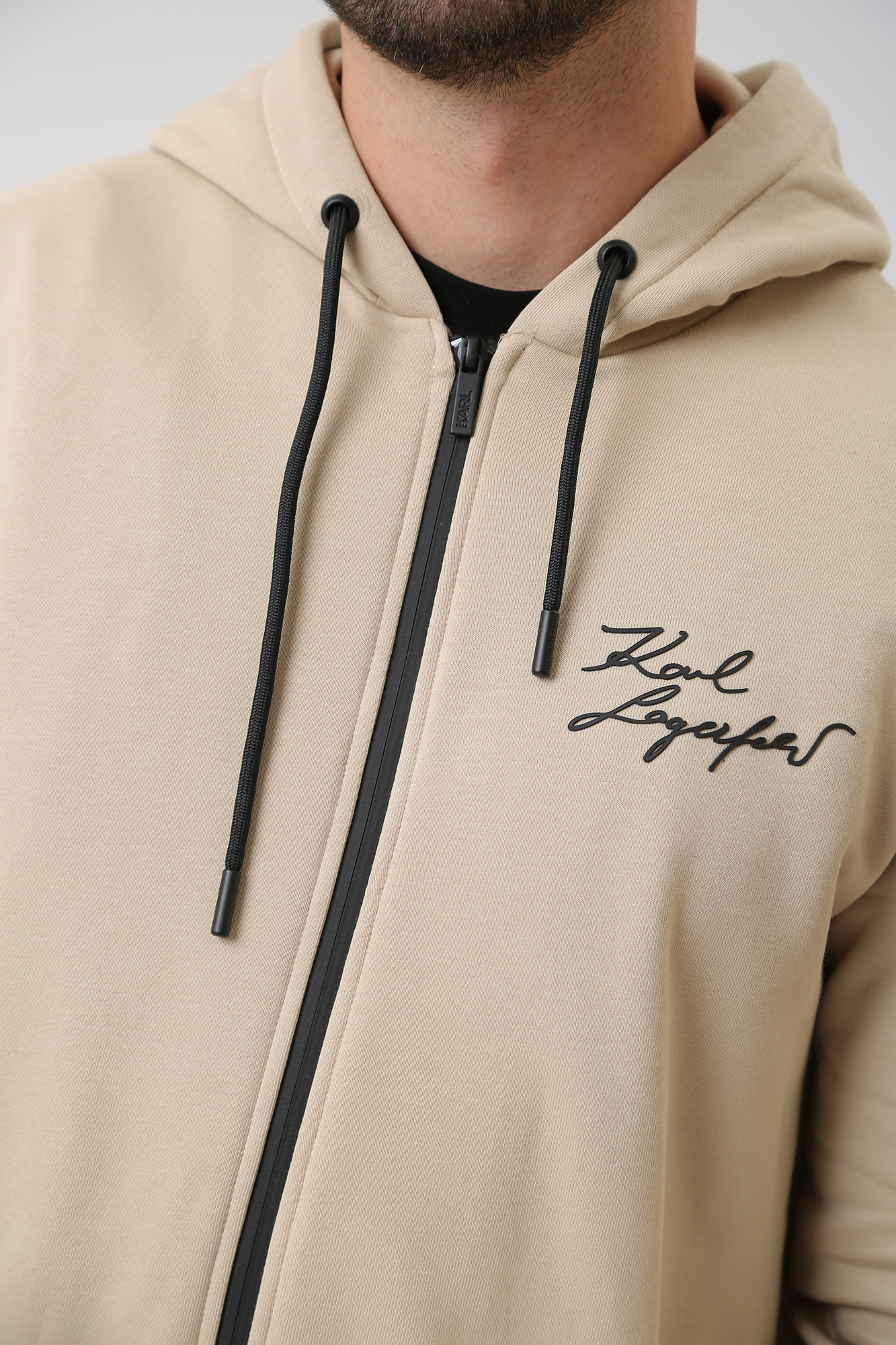533910_705066 Толстовка с капюшоном Karl Lagerfeld Бежевый