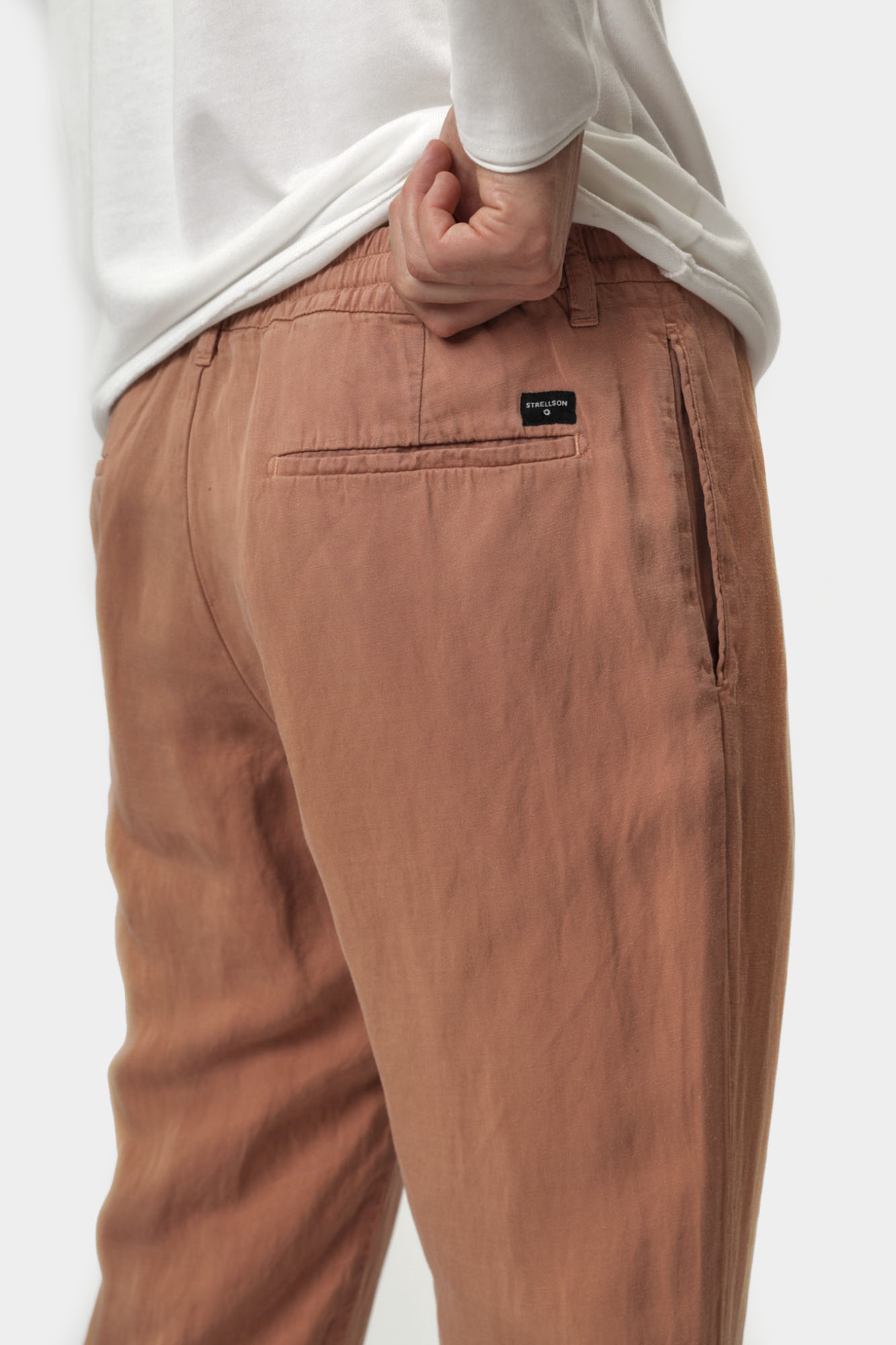 30046803_10015385 Брюки льняные Strellson Бежевый