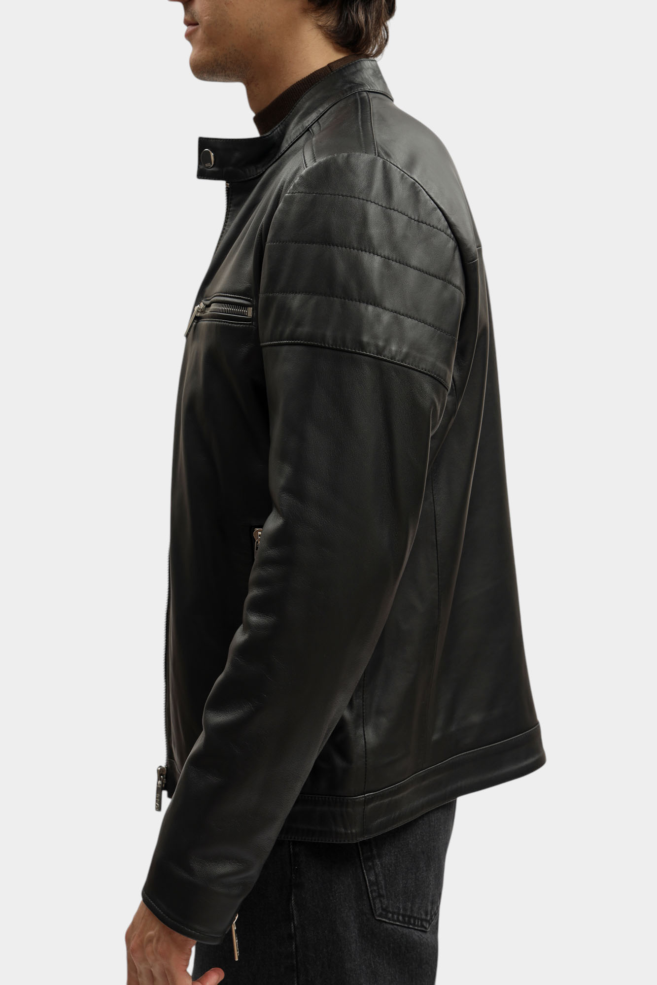 554421_555022 Куртка кожаная Karl Lagerfeld Черный