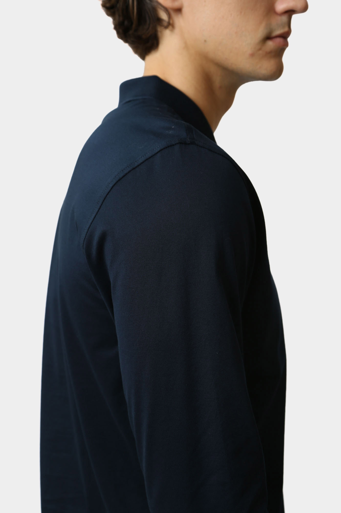 544200_745000 Поло с длинным рукавом Karl Lagerfeld Синий