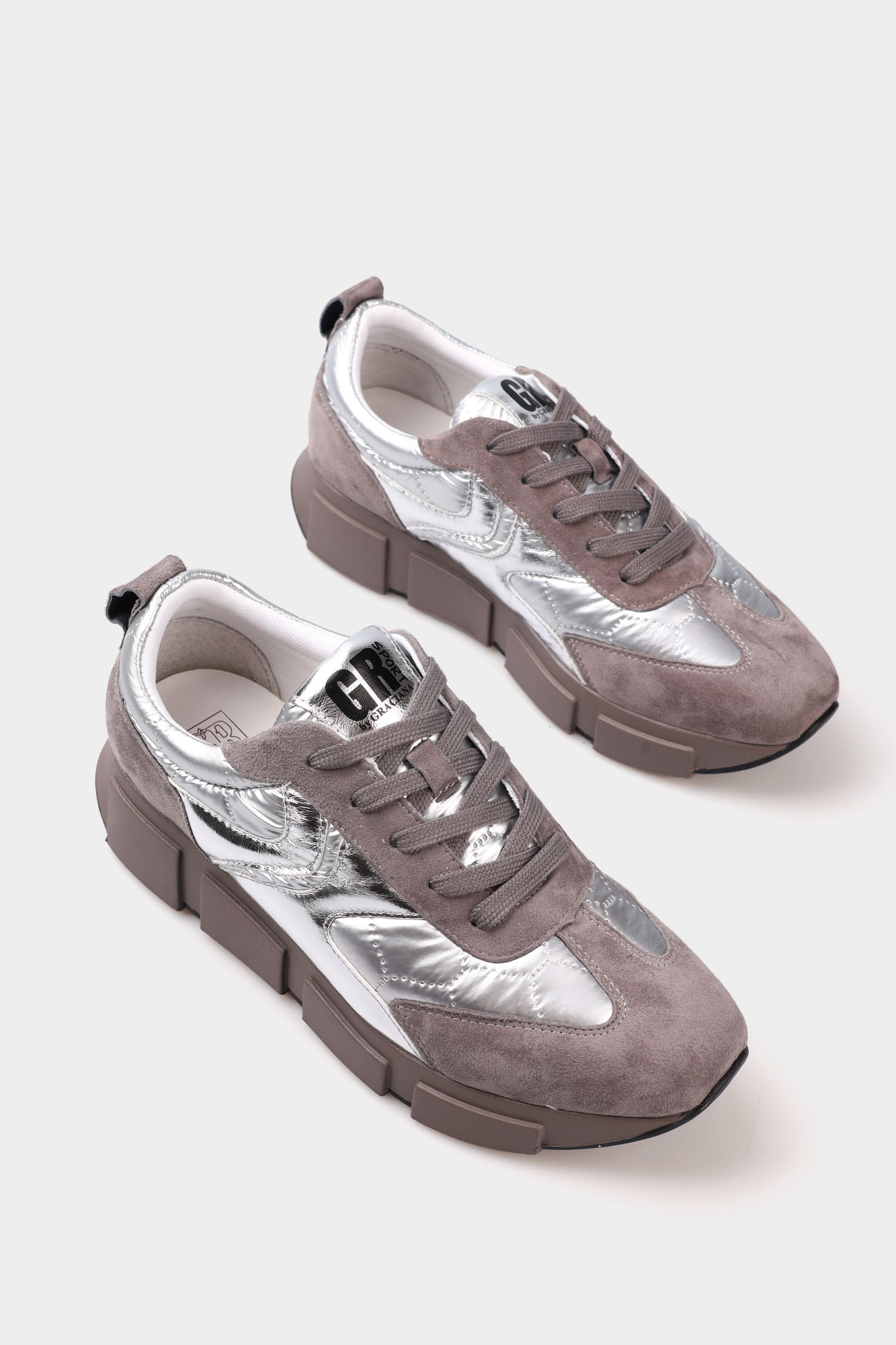 QS596-F207 Кроссовки Graciana Серебряный