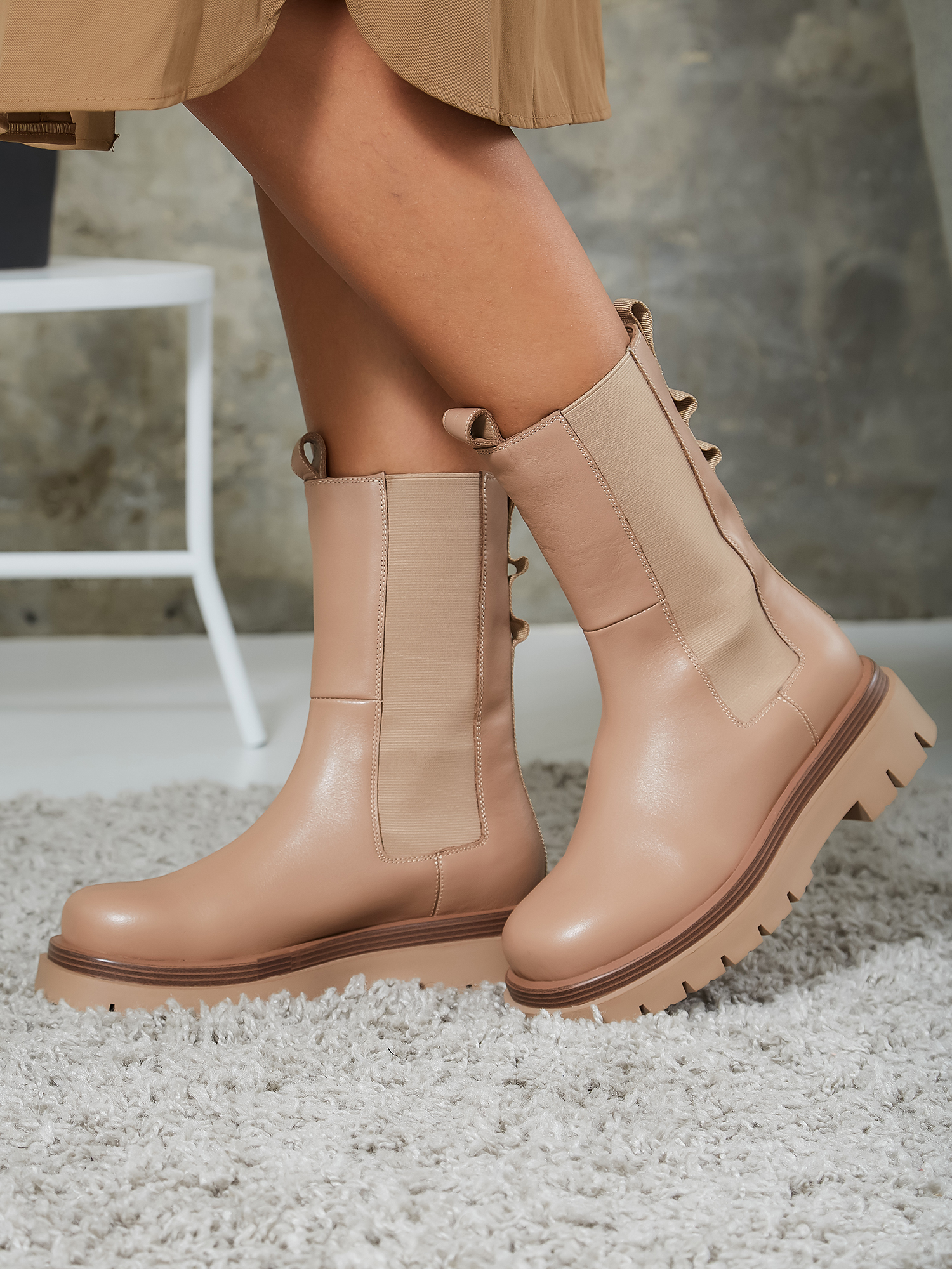 GLA697-660 Ботинки челси Graciana Бежевый