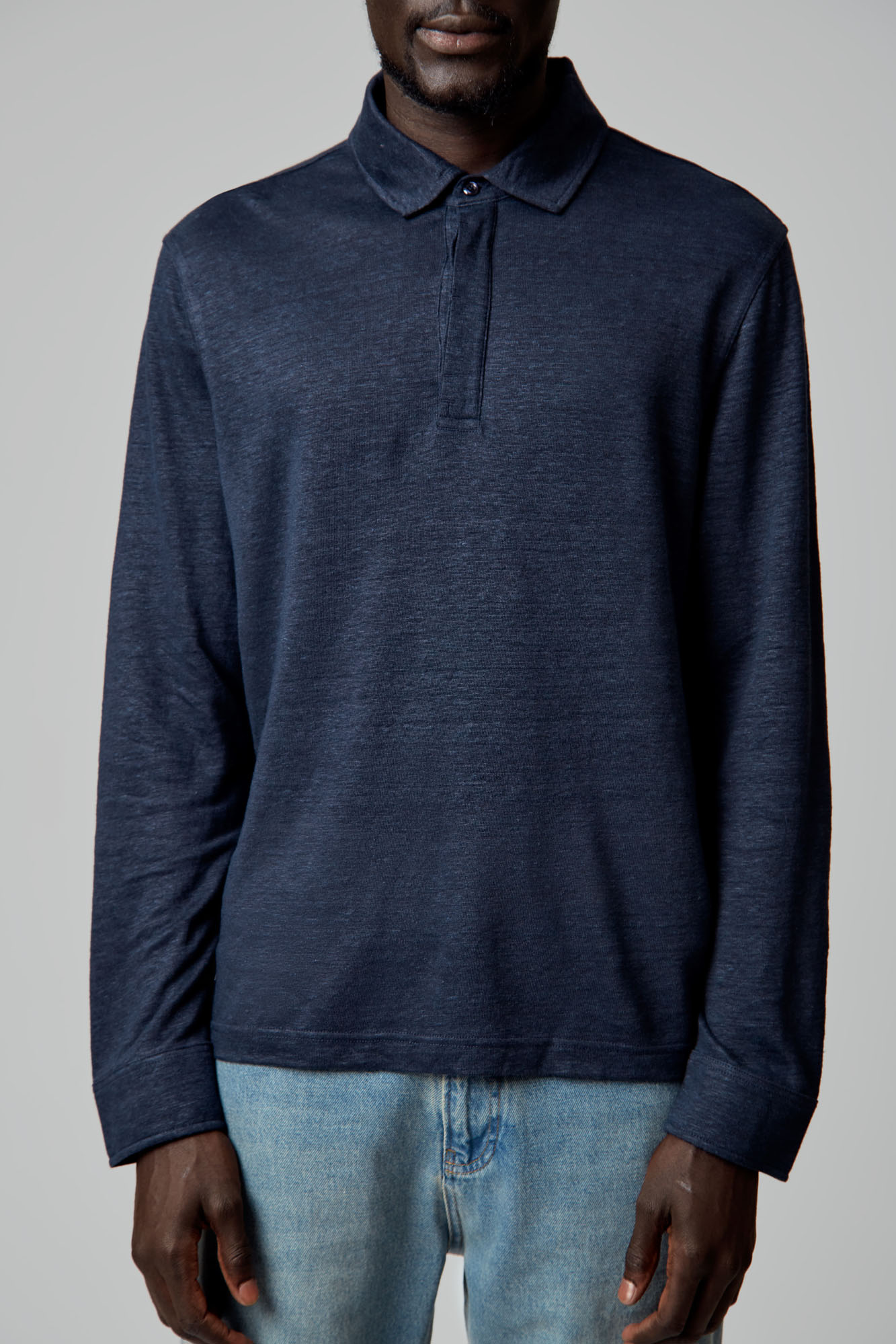 VM-OMA-55-383 Поло с длинным рукавом Van Mich Синий