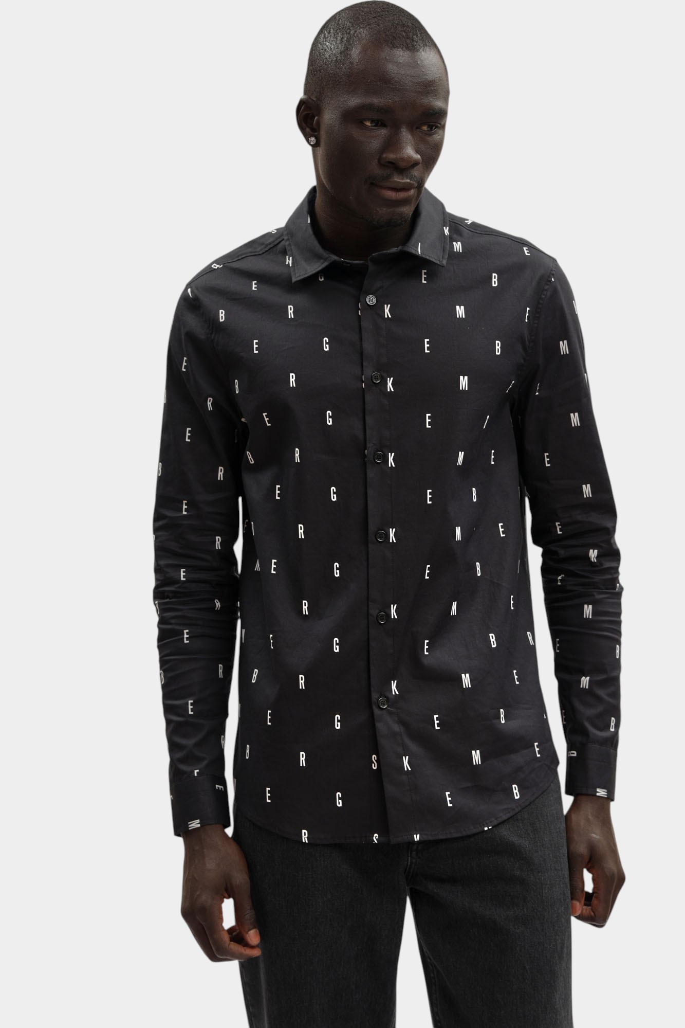 BMS1037C Рубашка Bikkembergs Черный