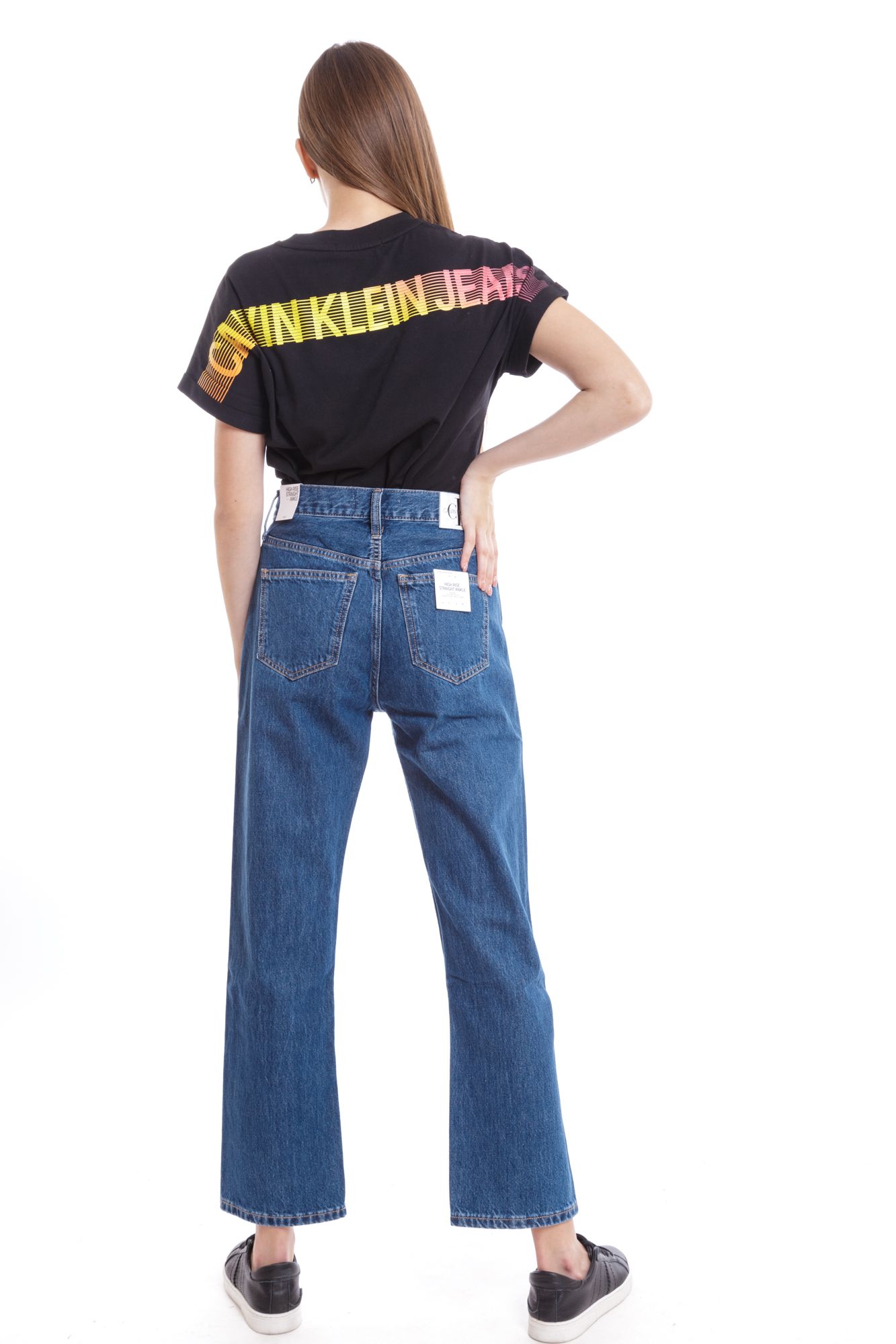 J20J217268 джинсы high rise straight ankle calvin klein jeans 