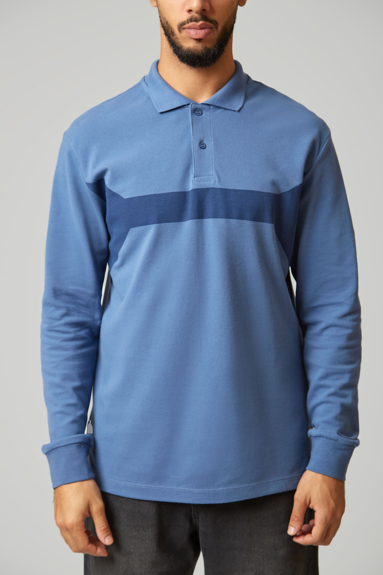 VM-ERK-22-312 Поло с длинным рукавом Van Mich Синий