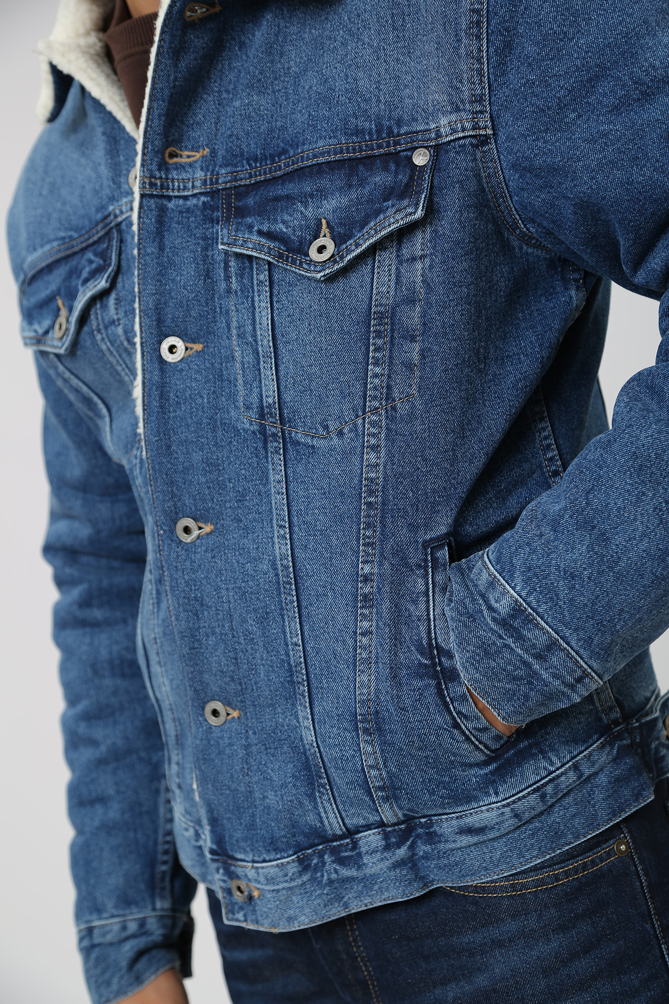 PM402628HI7 Куртка джинсовая утепленная Pepe Jeans Синий