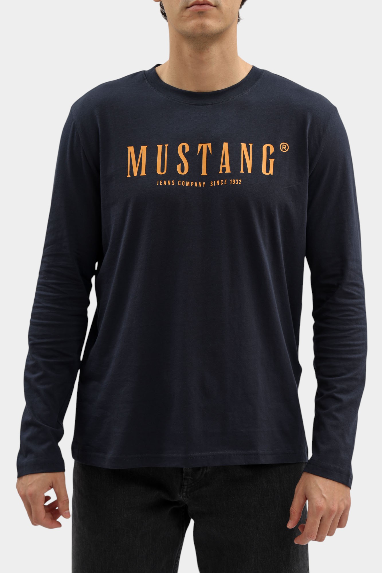 1016873 Лонгслив Mustang Синий