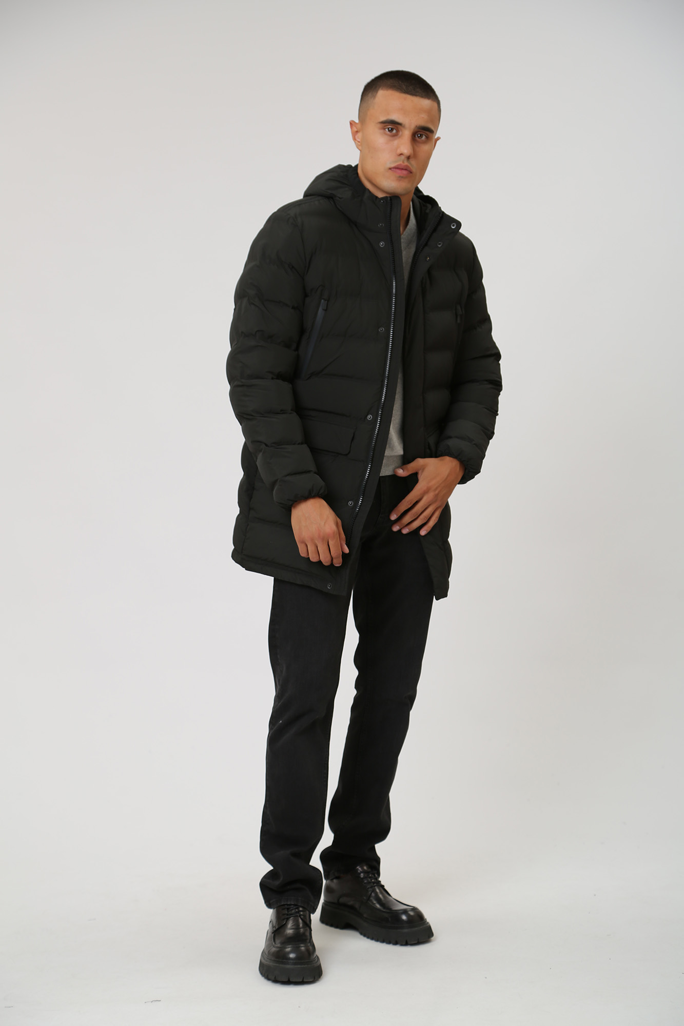 M3628LT2961F9 Пуховик удлиненный Geox Черный