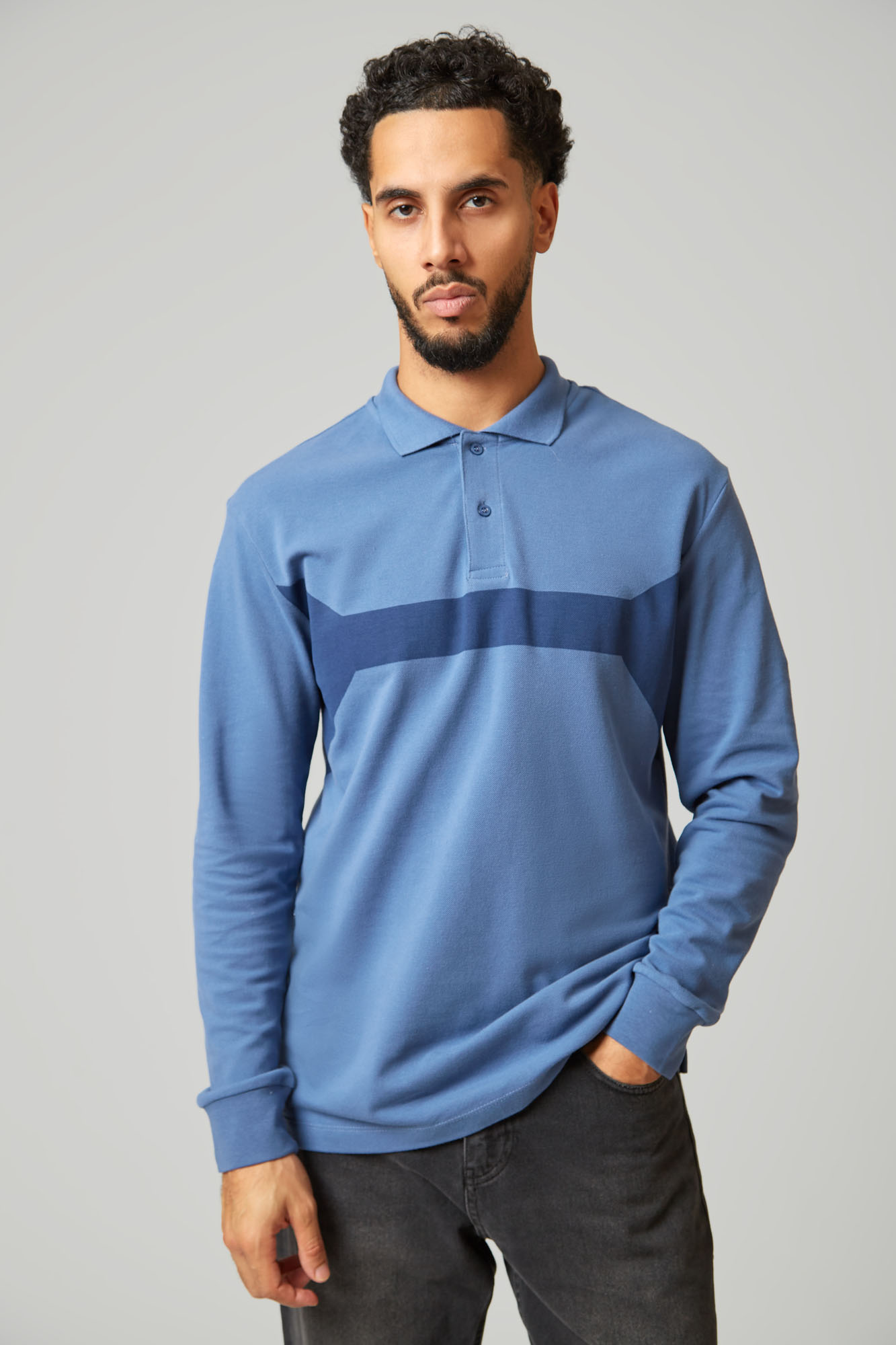 VM-ERK-22-312 Поло с длинным рукавом Van Mich Синий