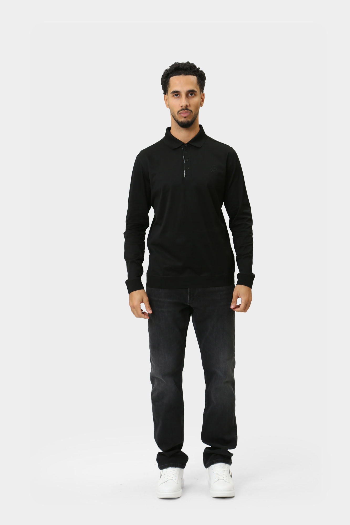 544200_745002 Поло с длинным рукавом Karl Lagerfeld Черный