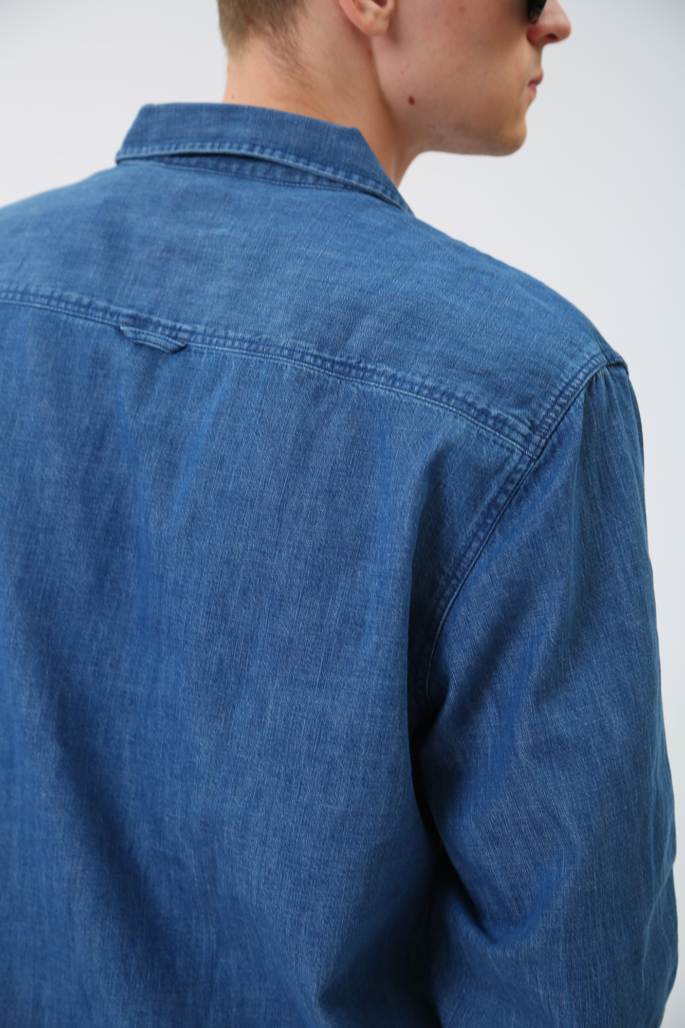 1013480-5000 Рубашка джинсовая Mustang Синий