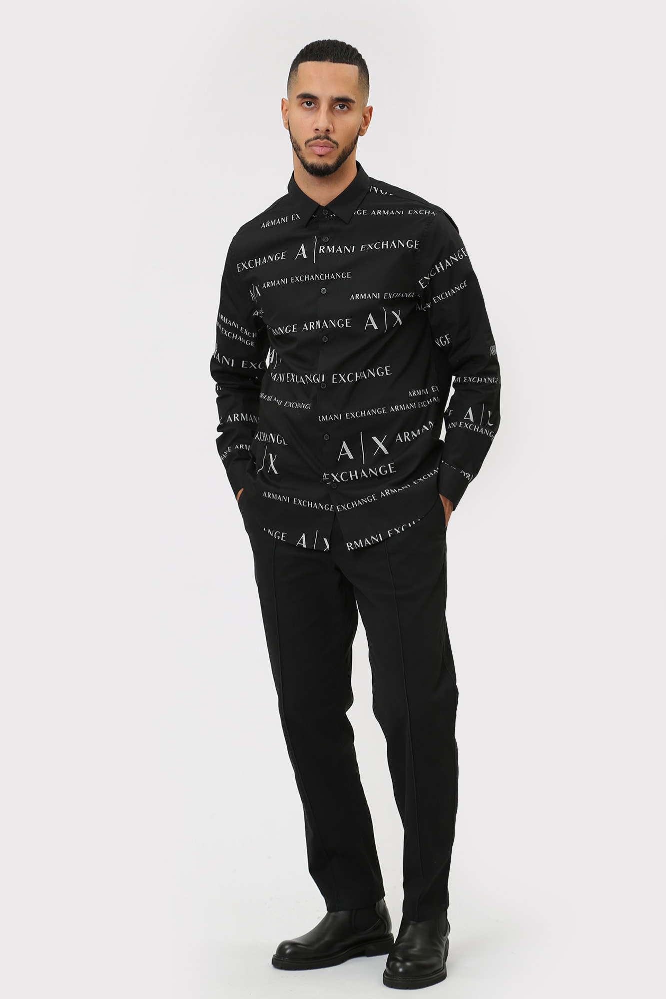 6RZC17_ZNXLZ Рубашка д/р Armani Exchange Черный