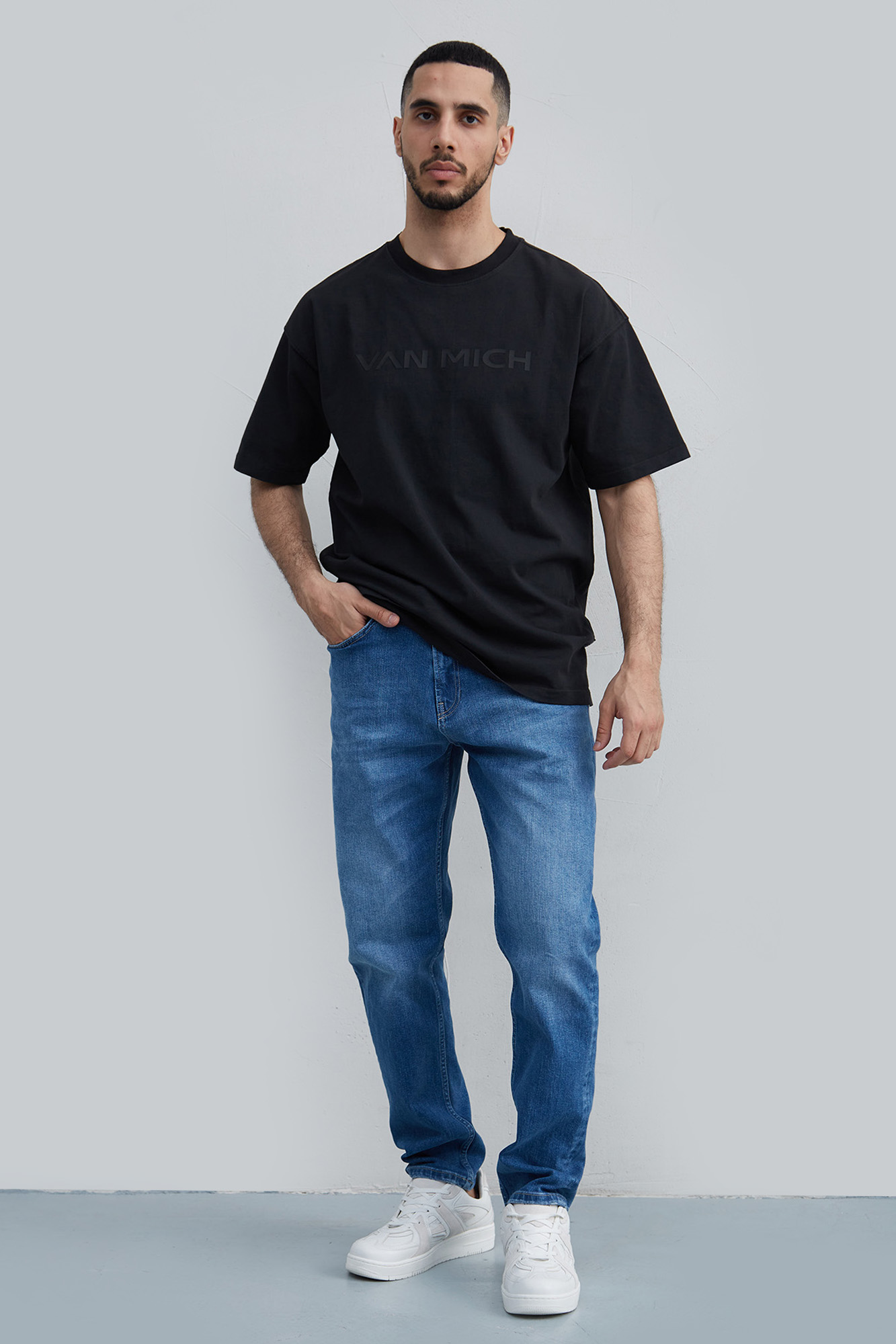 VM-231-33-014 Джинсы Regular Taper  Van Mich Синий