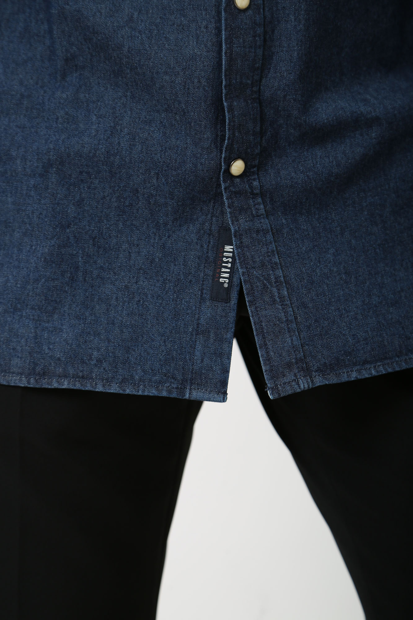 1015616-5000 Рубашка с длинным рукавом Mustang Синий