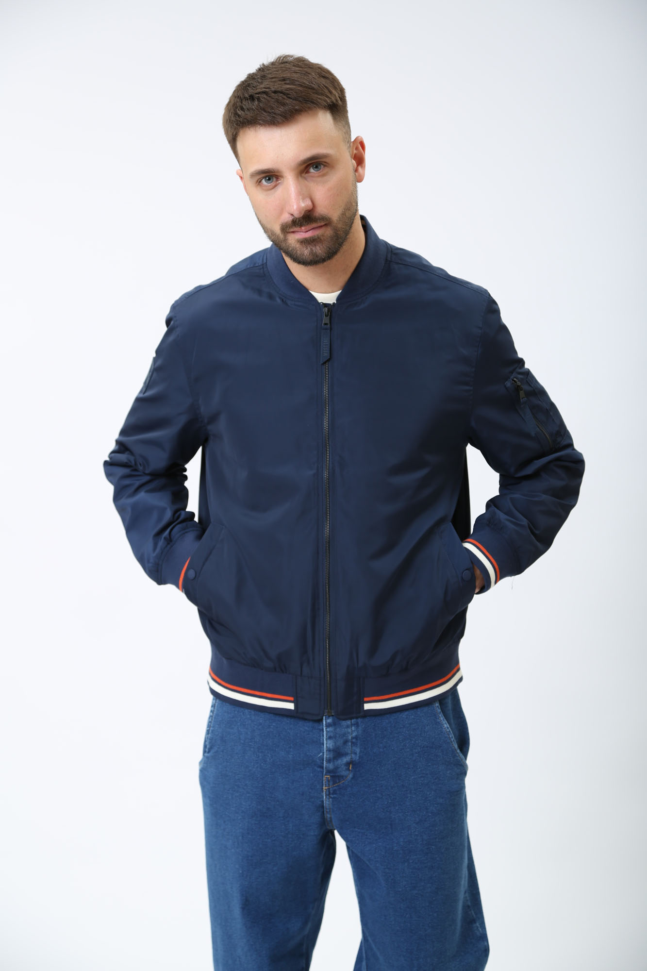 1014782 Ветровка Mustang Синий