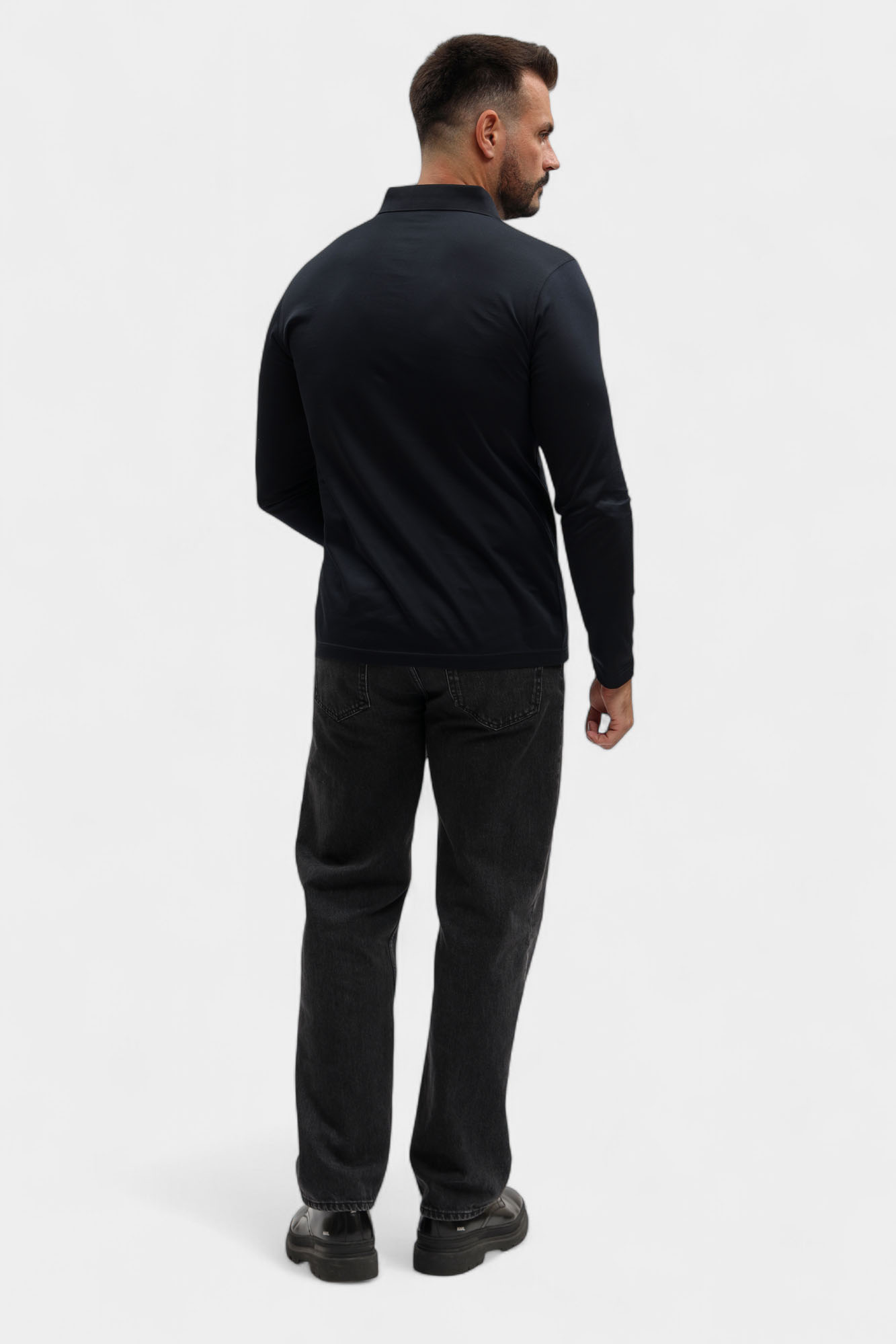 554200_745002 Поло с длинным рукавом Karl Lagerfeld Синий