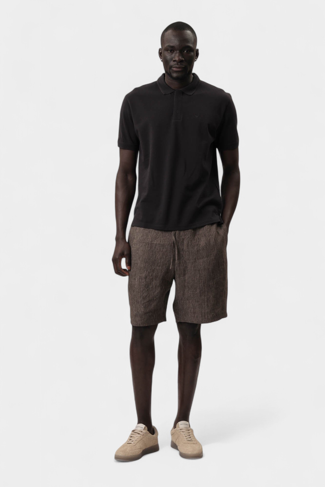 EM000850_AF1 Поло Emporio Armani Черный