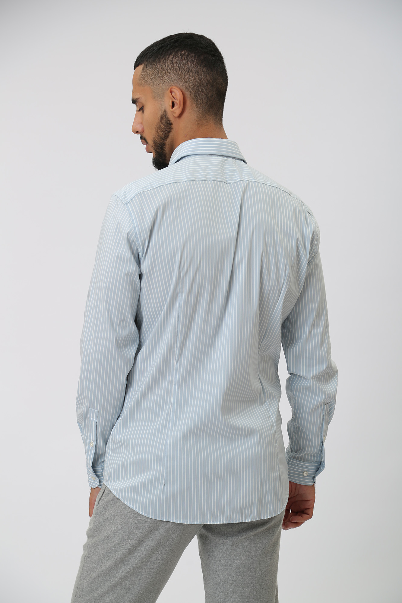 30038634_10016541 Сорочка д/р Strellson Синий