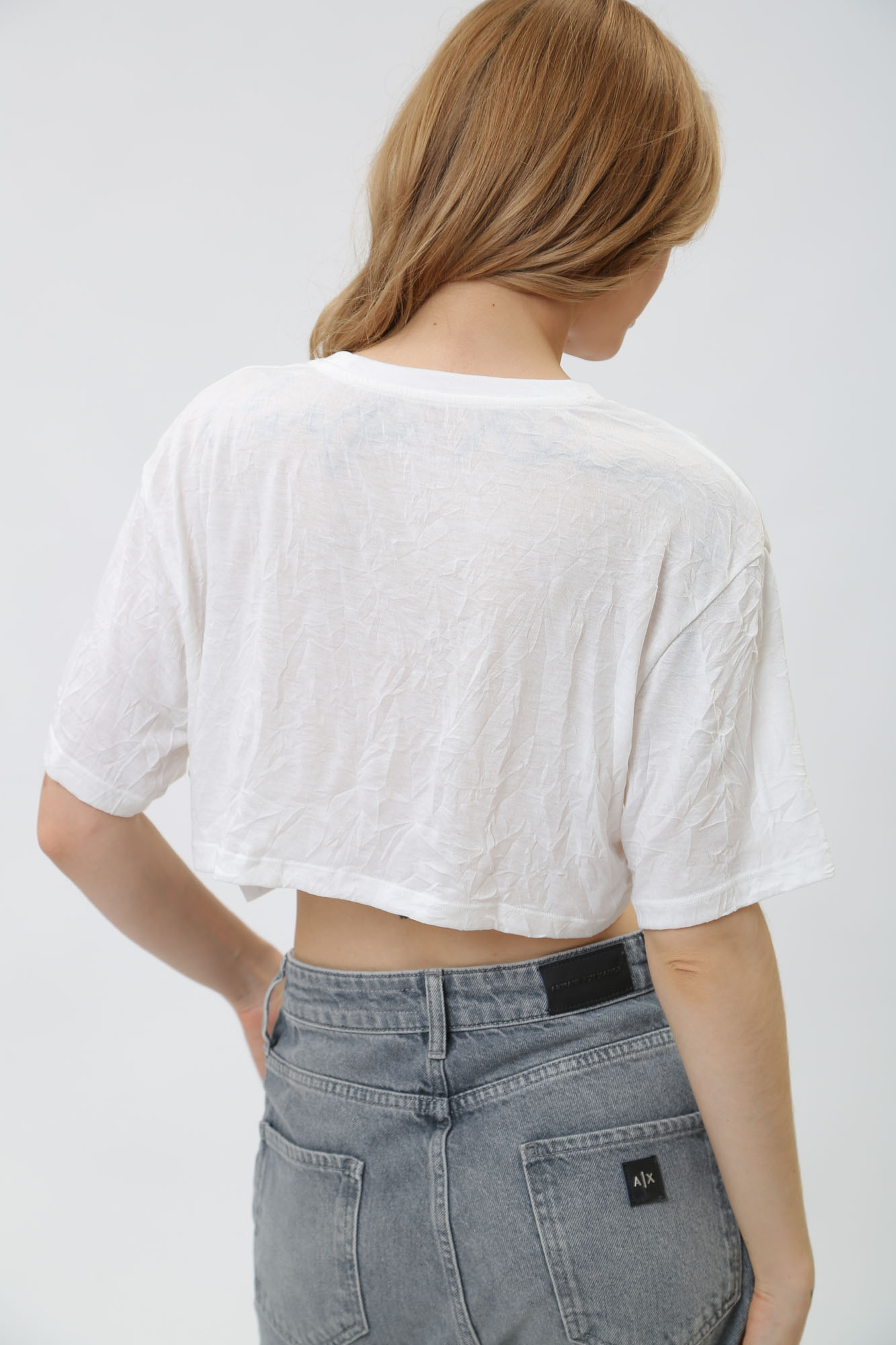 3DYT47_YJFRZ кроп-топ armani exchange 