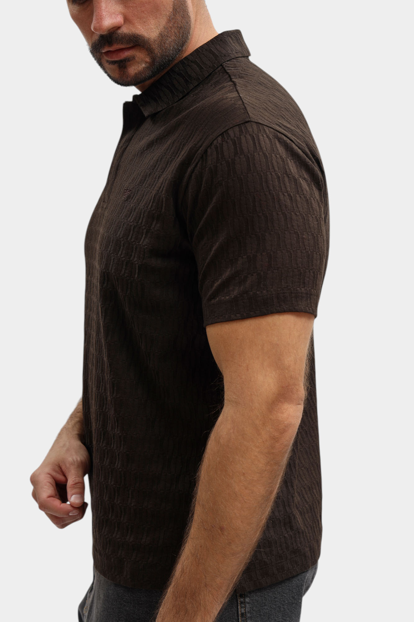 EM005700_AF25298 Поло Emporio Armani Коричневый