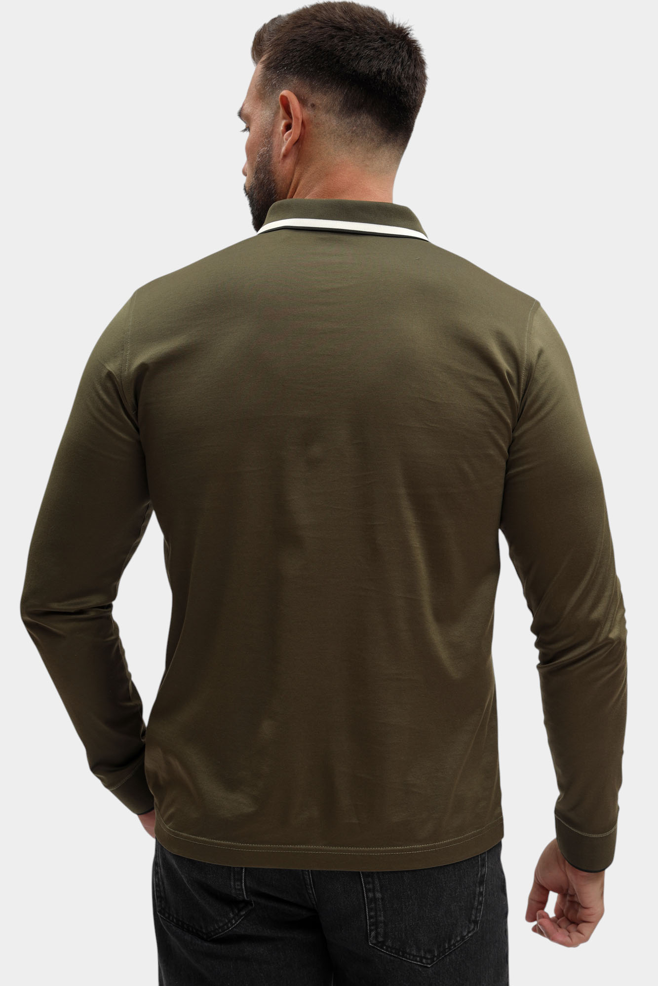 554200_745005 Поло с длинным рукавом Karl Lagerfeld Зеленый