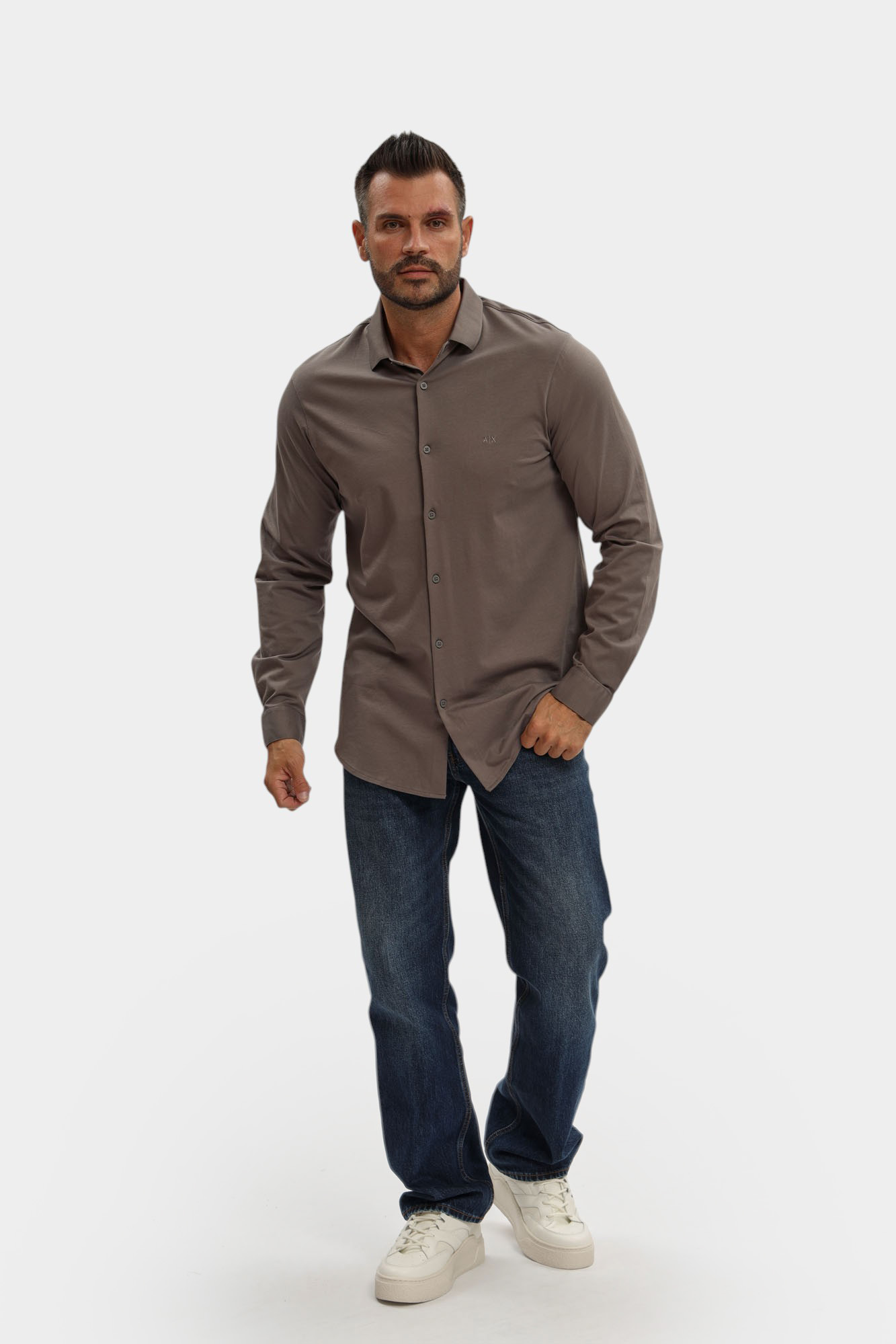 XM001370_AF10364 Рубашка Armani Exchange Серый