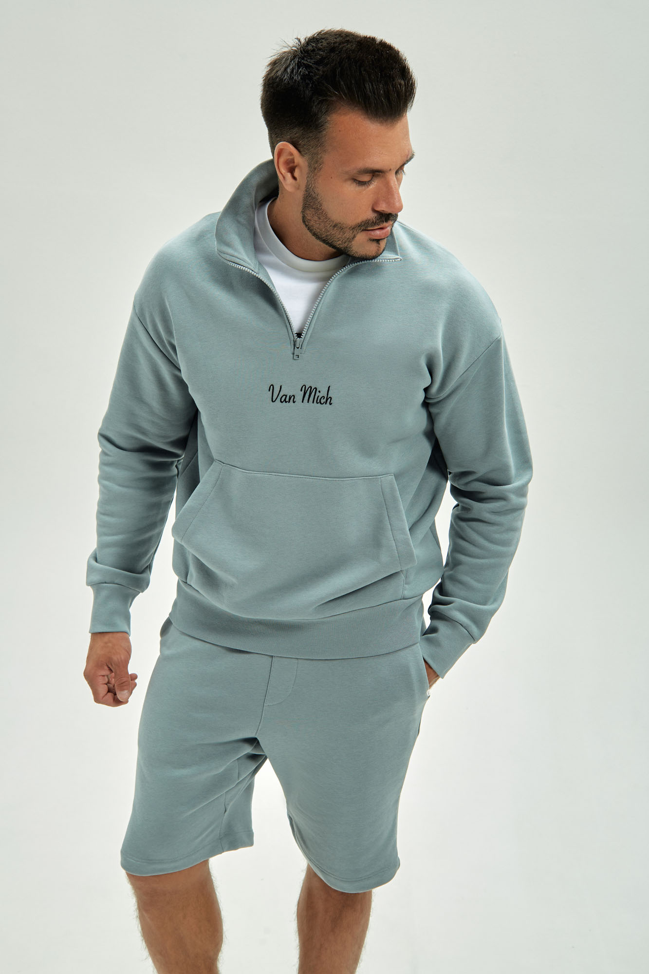 VM-ERK-20-048 Свитшот Van Mich Голубой