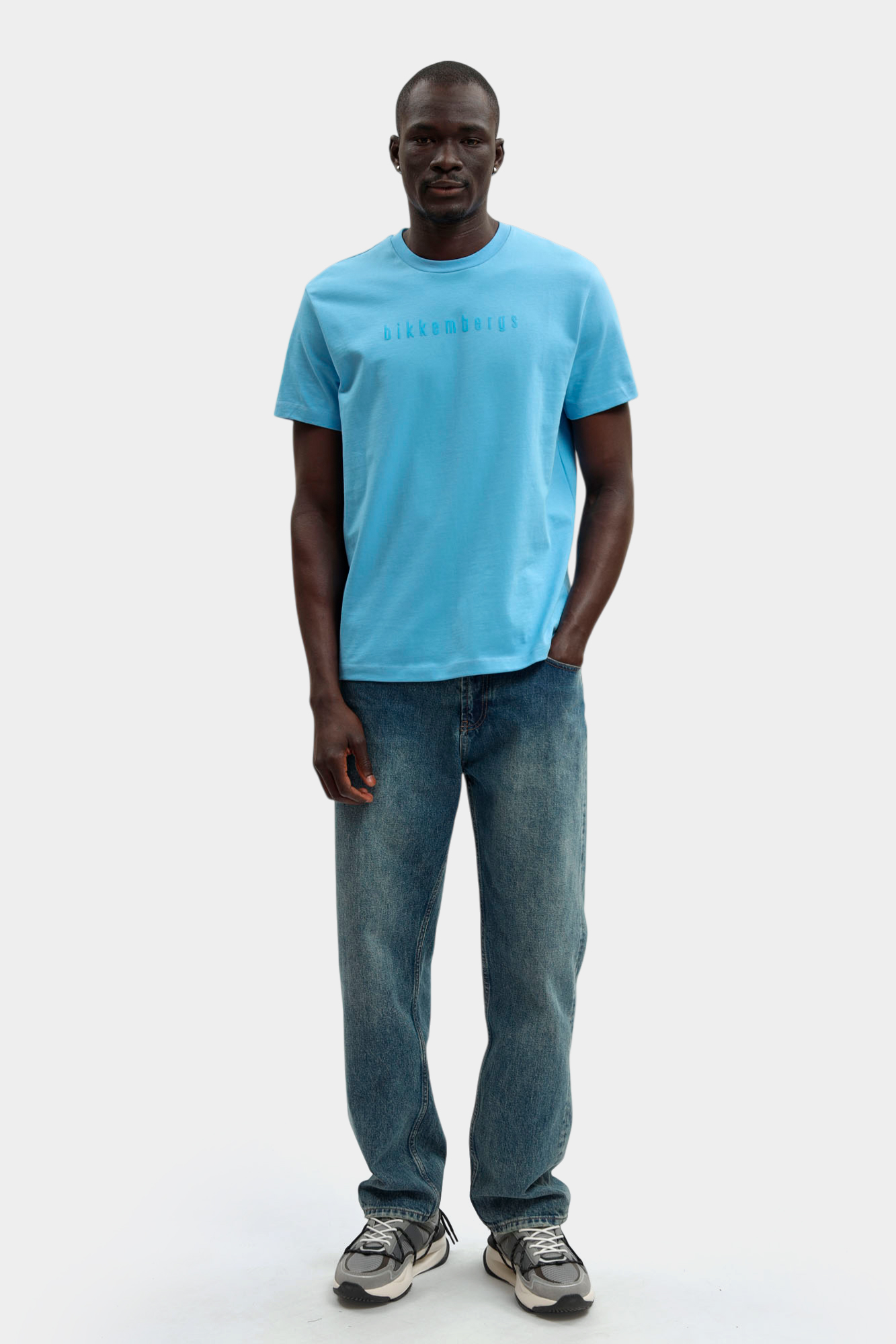 BMT1586 Футболка Bikkembergs Голубой