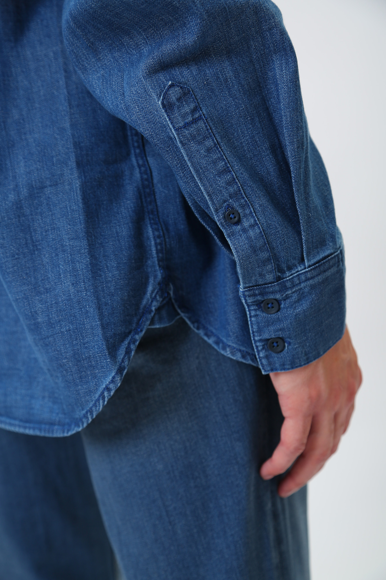 1013480-5000 Рубашка джинсовая Mustang Синий