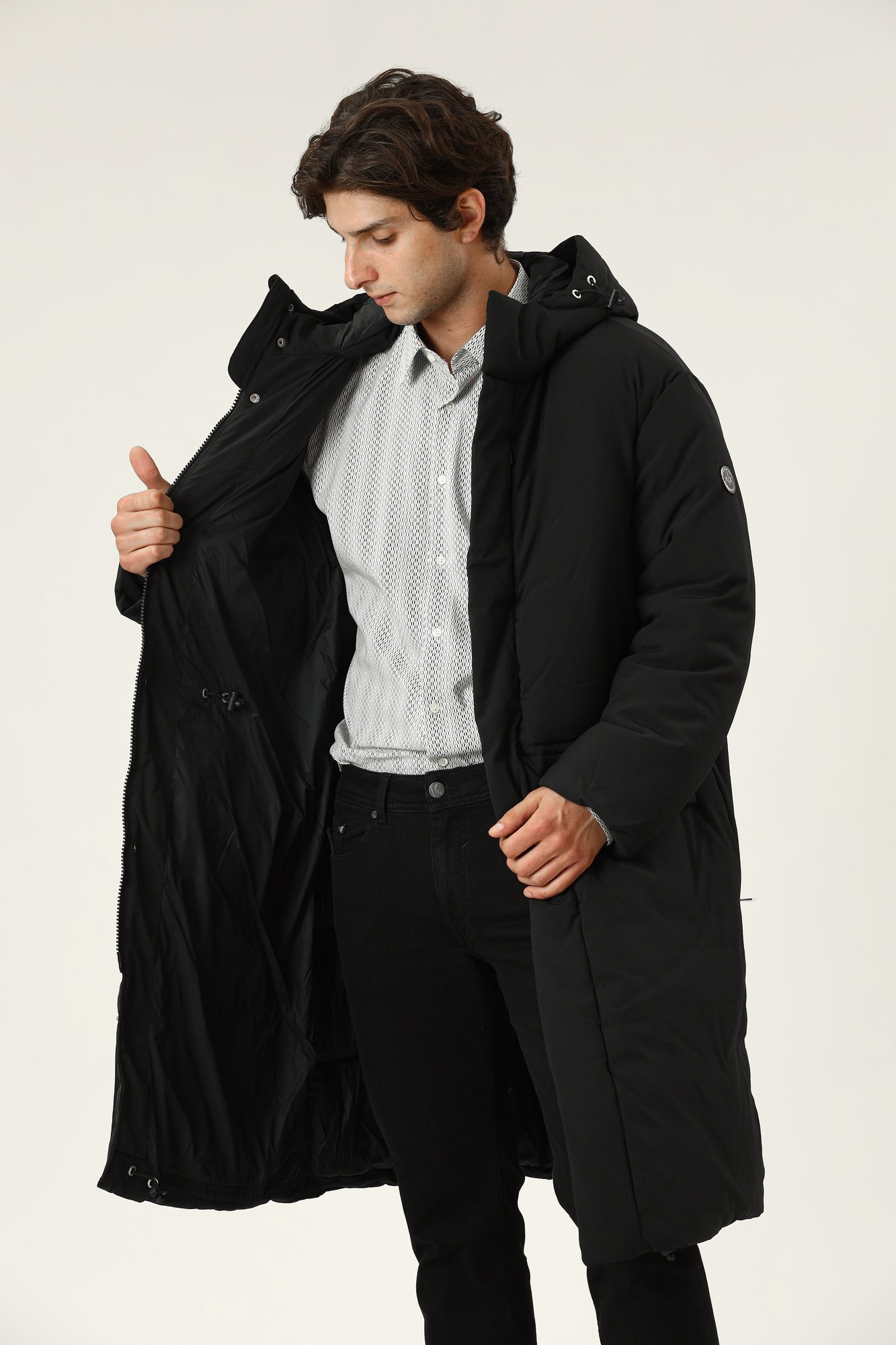 6KZL06_ZNICZ Пальто утепленное Armani Exchange Черный