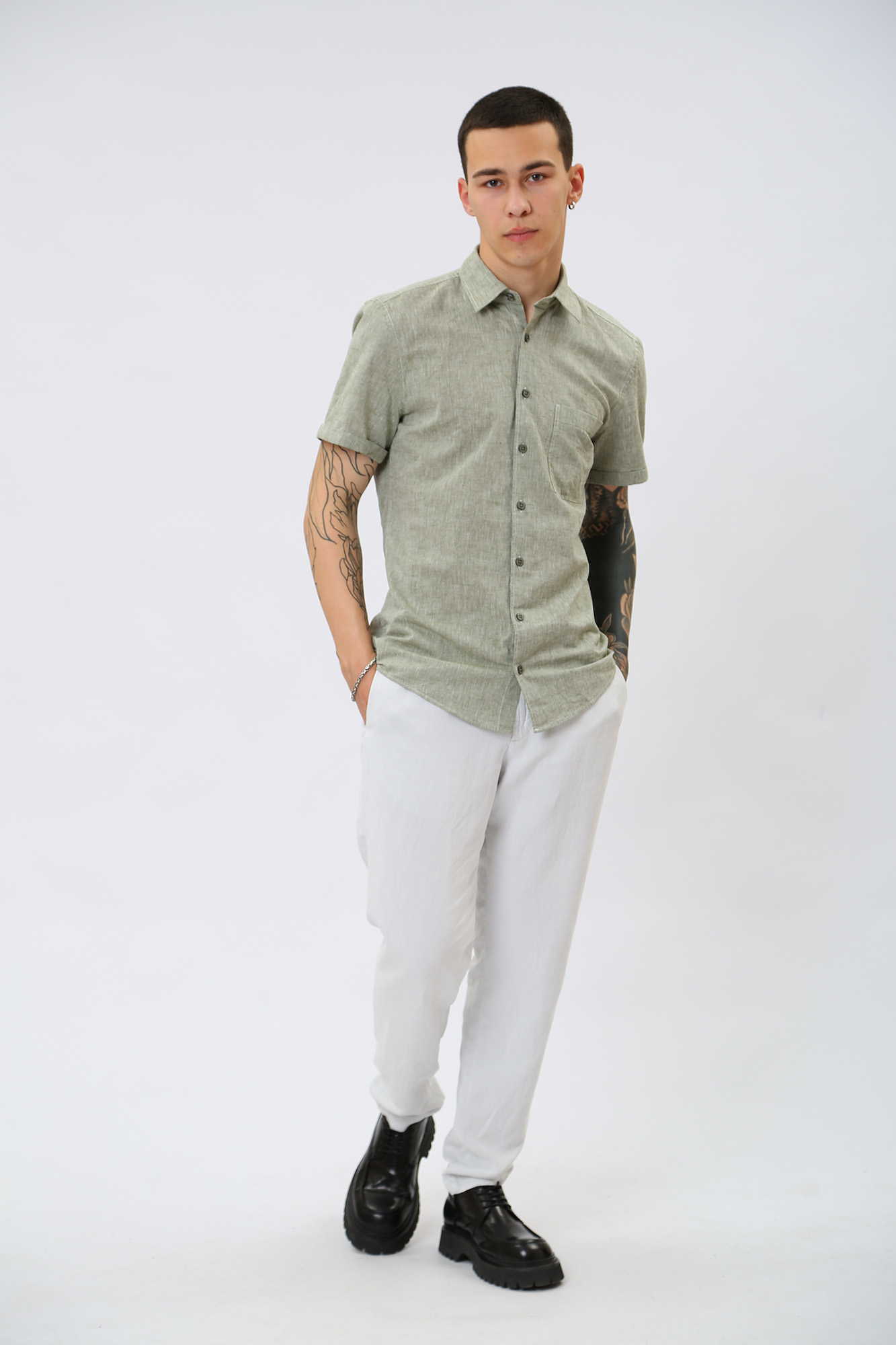 30031404_10011466 Сорочка Strellson Зеленый