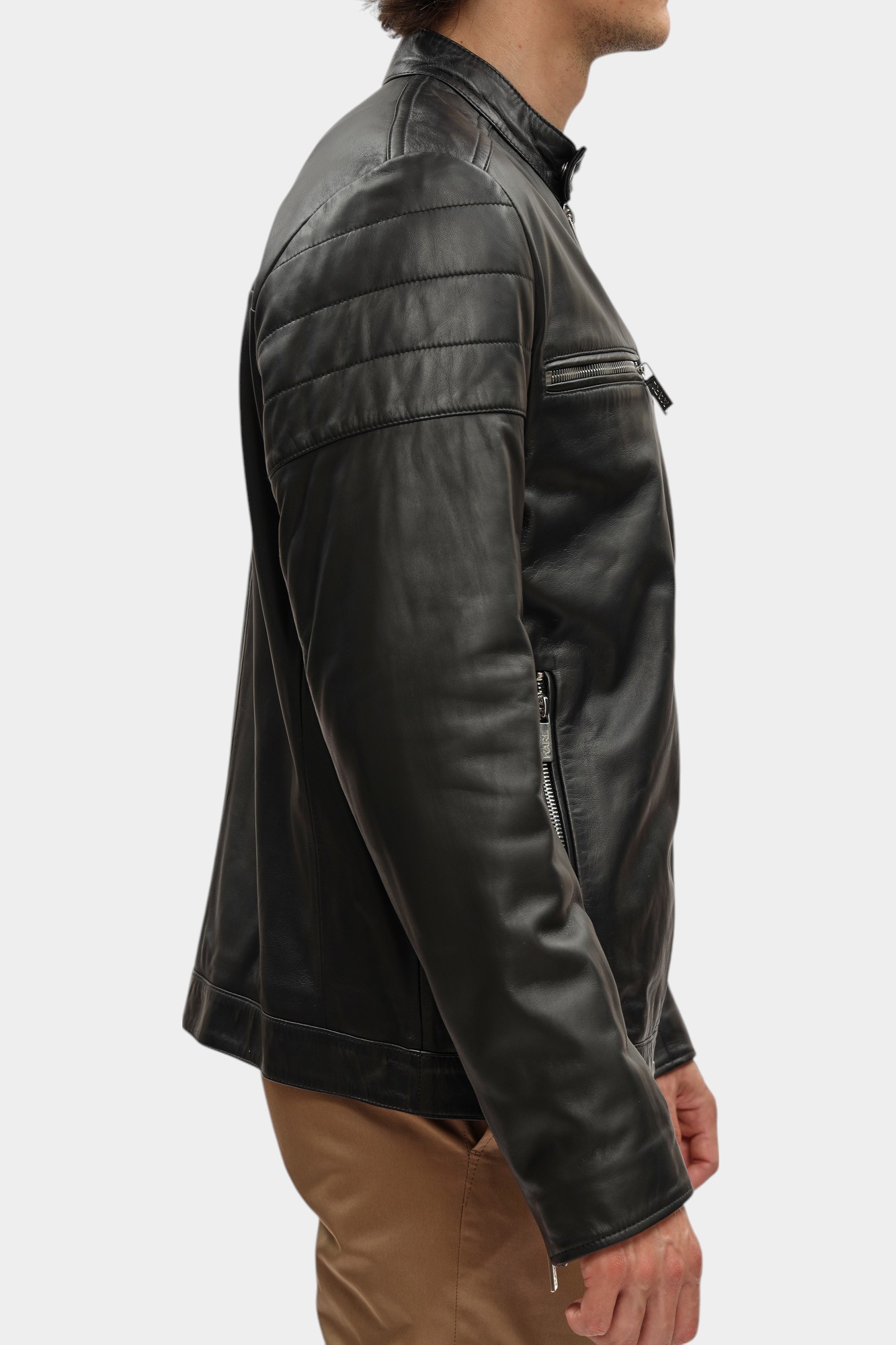 552421_555022 Куртка кожаная Karl Lagerfeld Черный